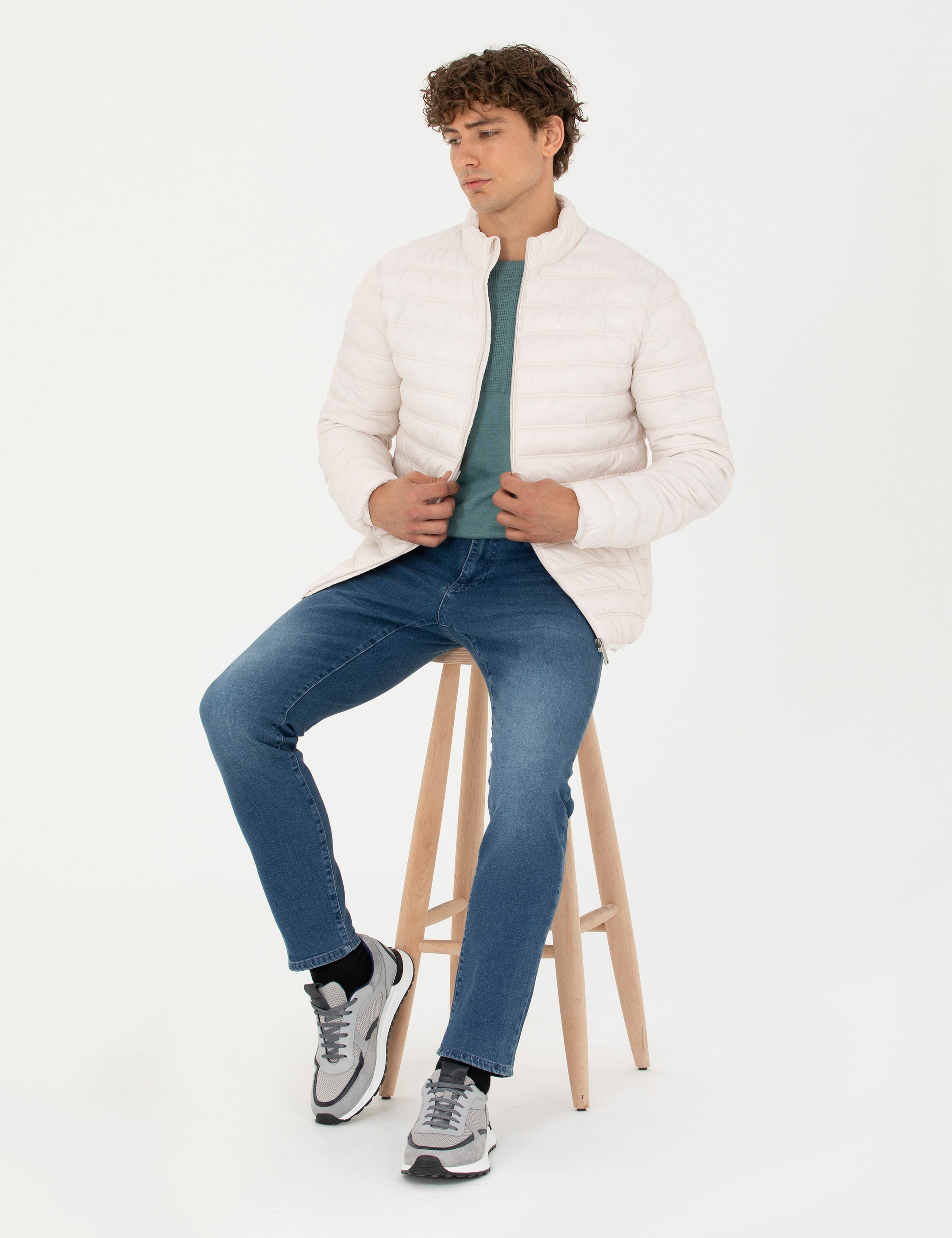 Bej Cropped Slim Mont - Image 4