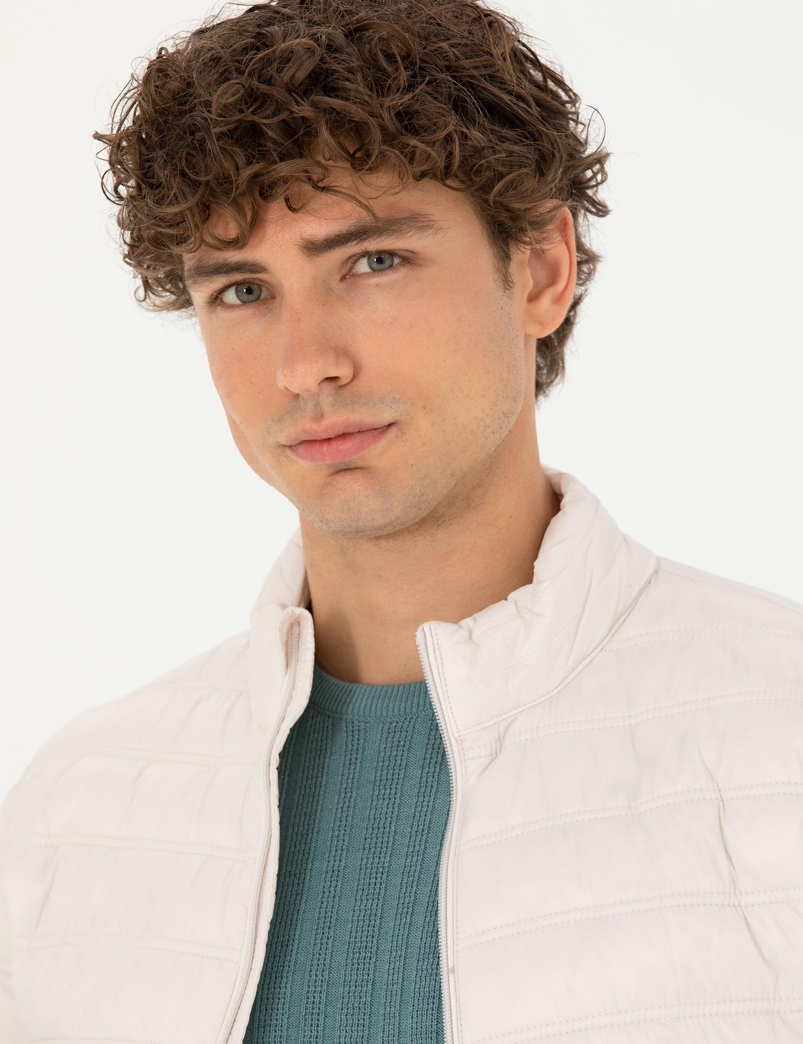 Bej Cropped Slim Mont