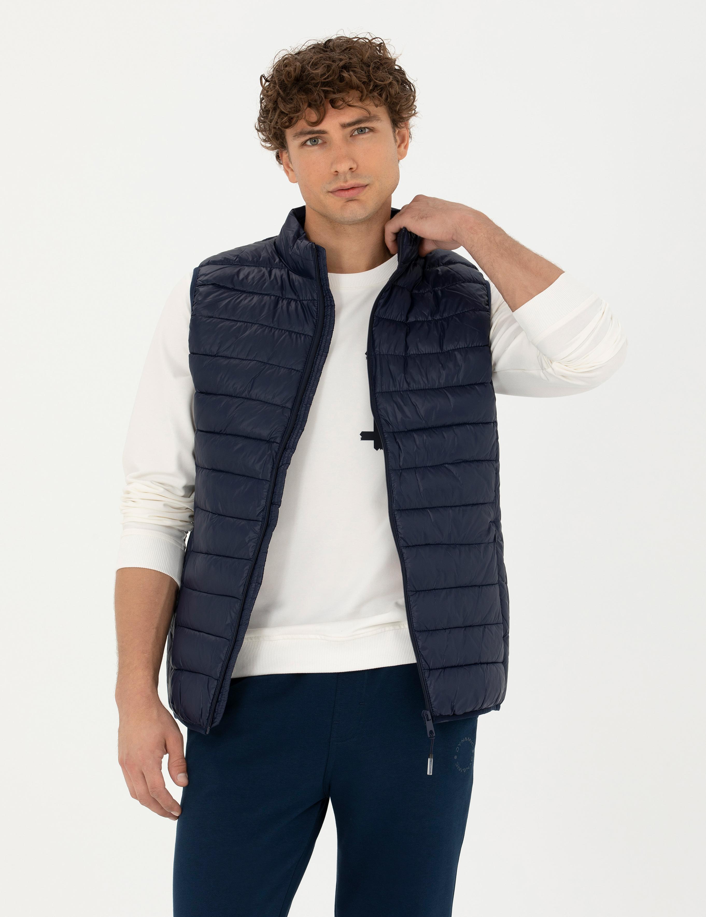 Lacivert Slim Fit Yelek