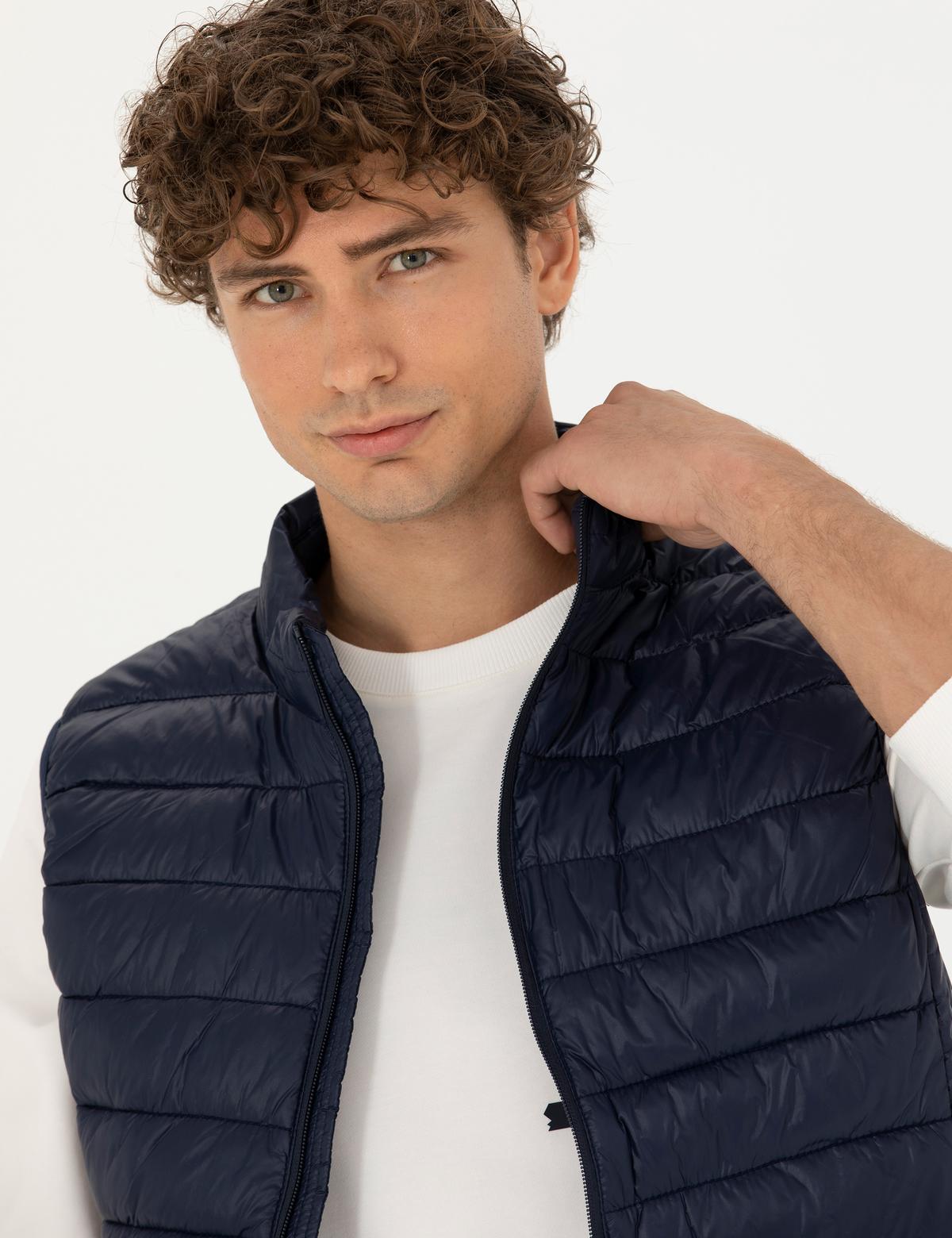 Lacivert Slim Fit Yelek - 50277246005