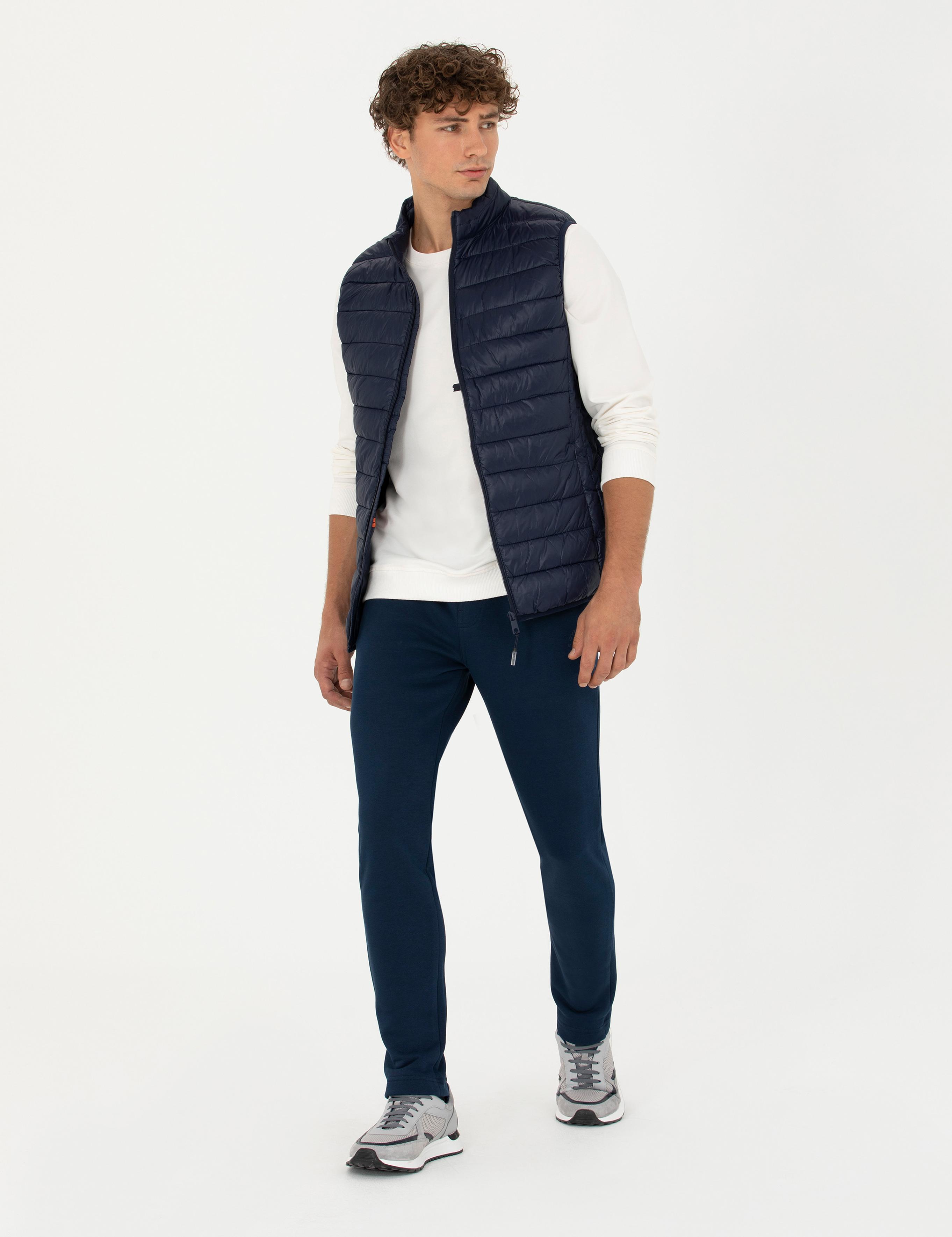 Lacivert Slim Fit Yelek