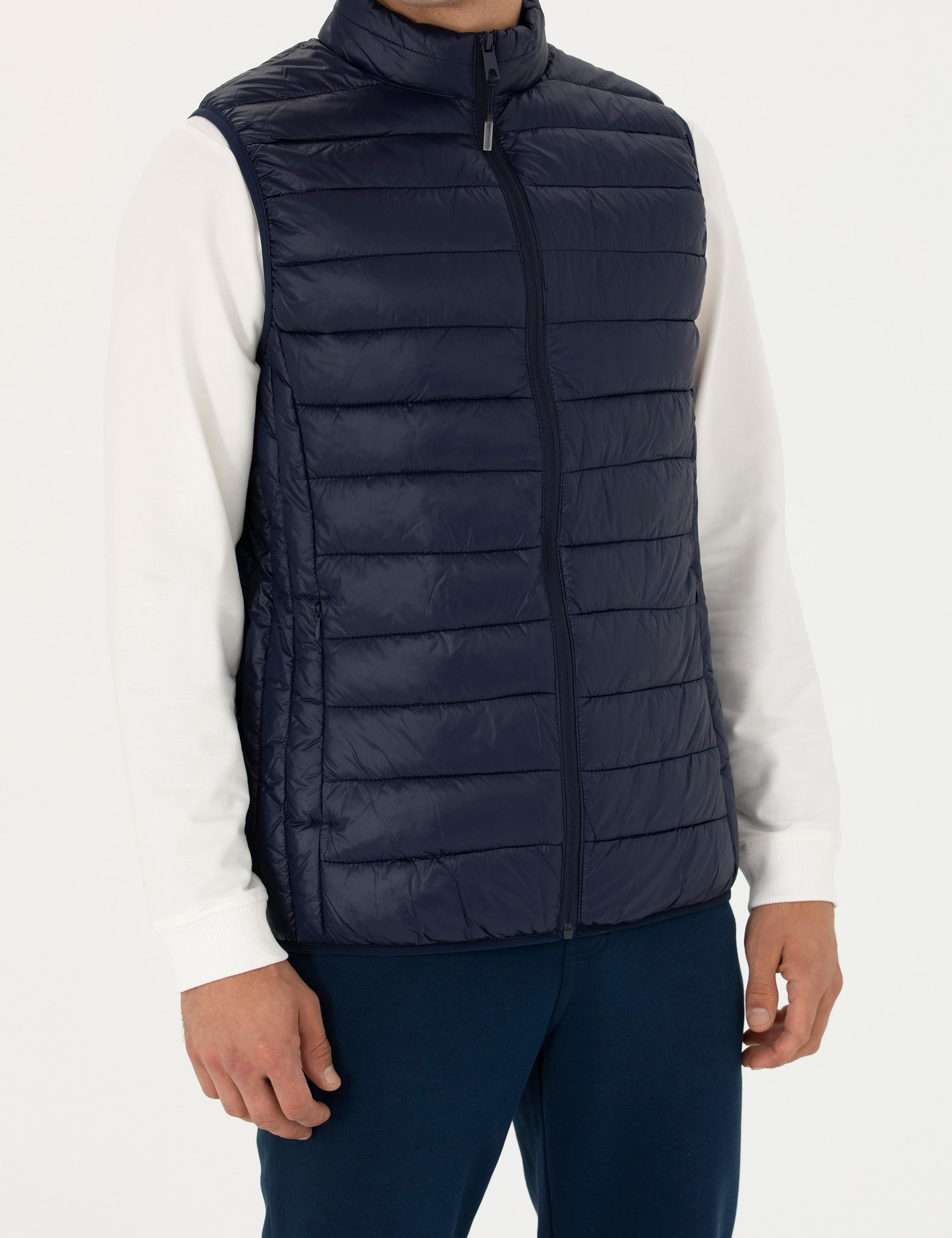 Lacivert Slim Fit Yelek