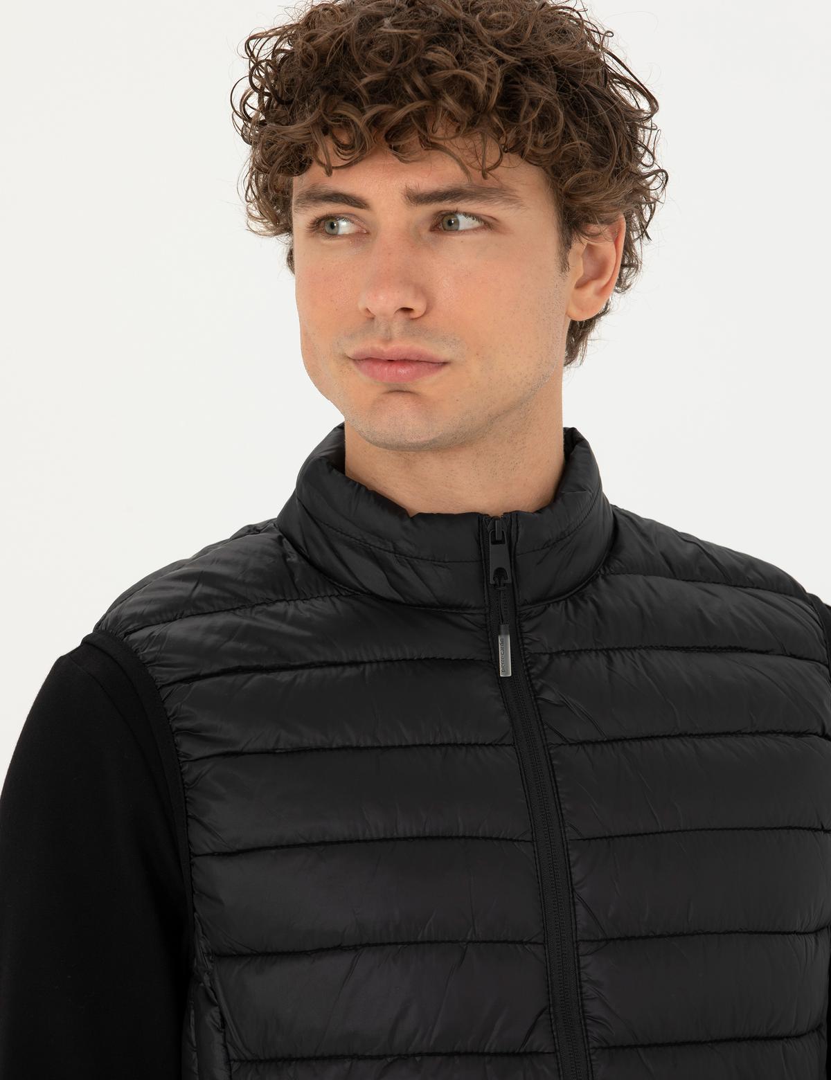 Siyah Slim Fit Yelek - 50277246017