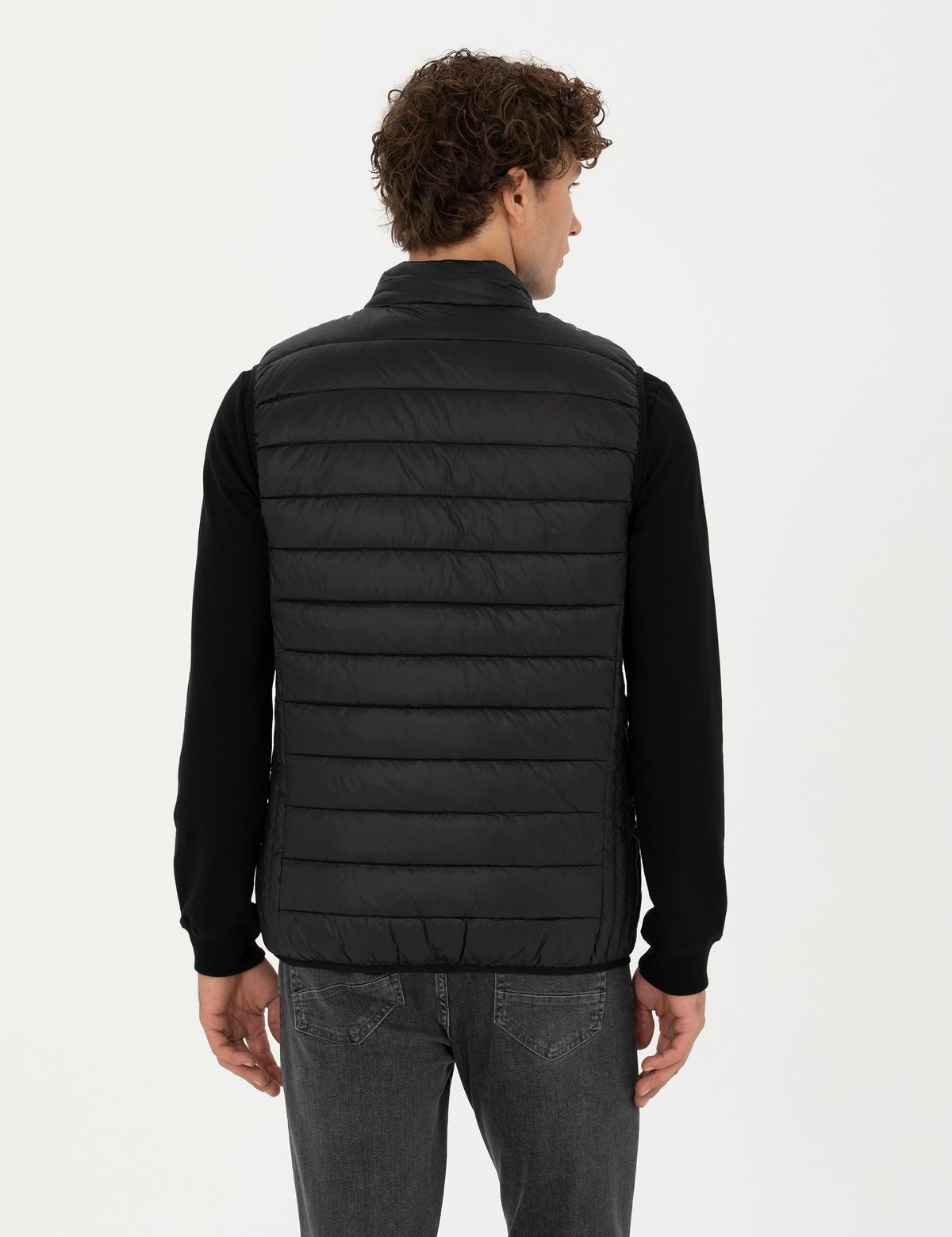 Siyah Slim Fit Yelek - 50277246017