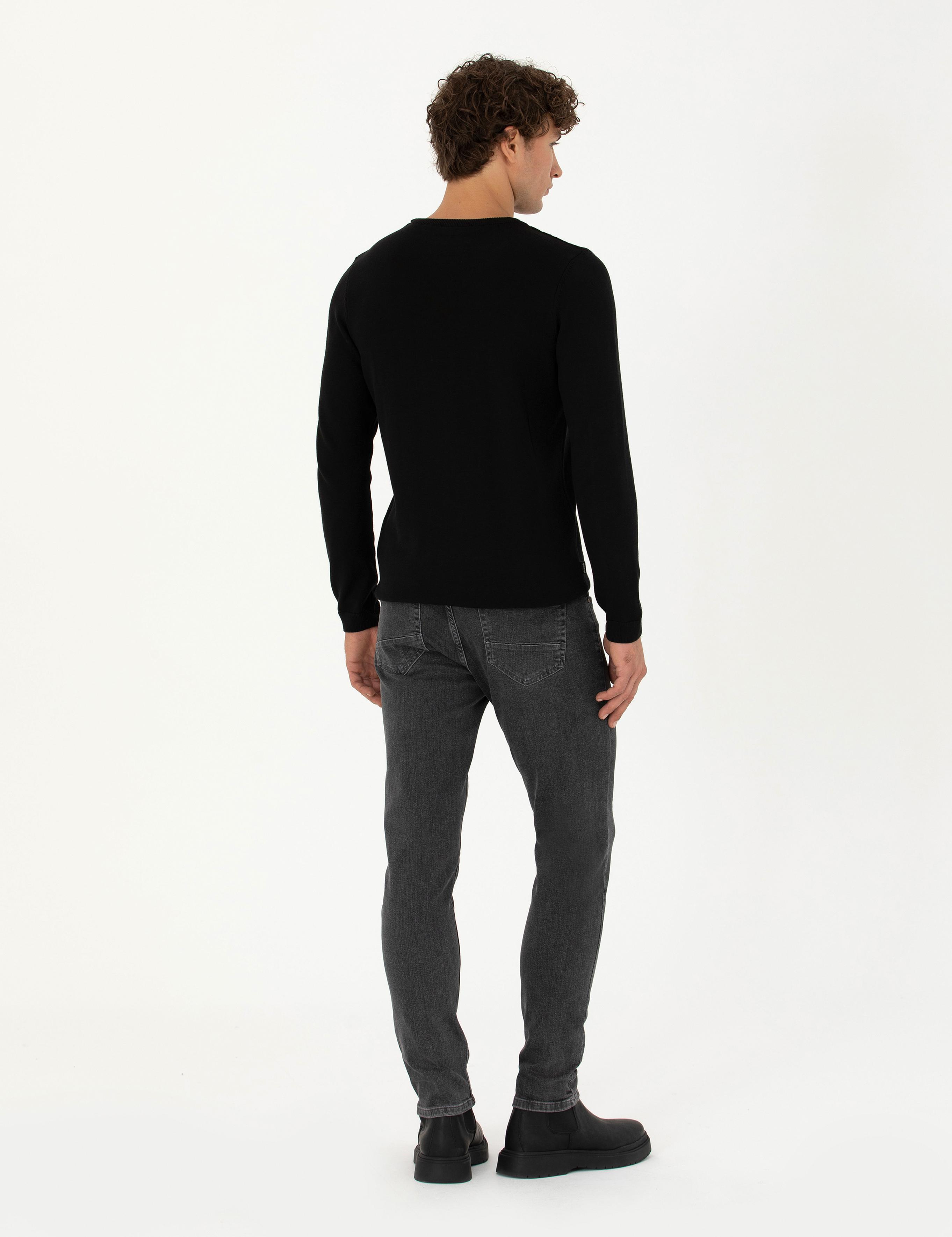 Antrasit Slim Fit Jean Pantolon