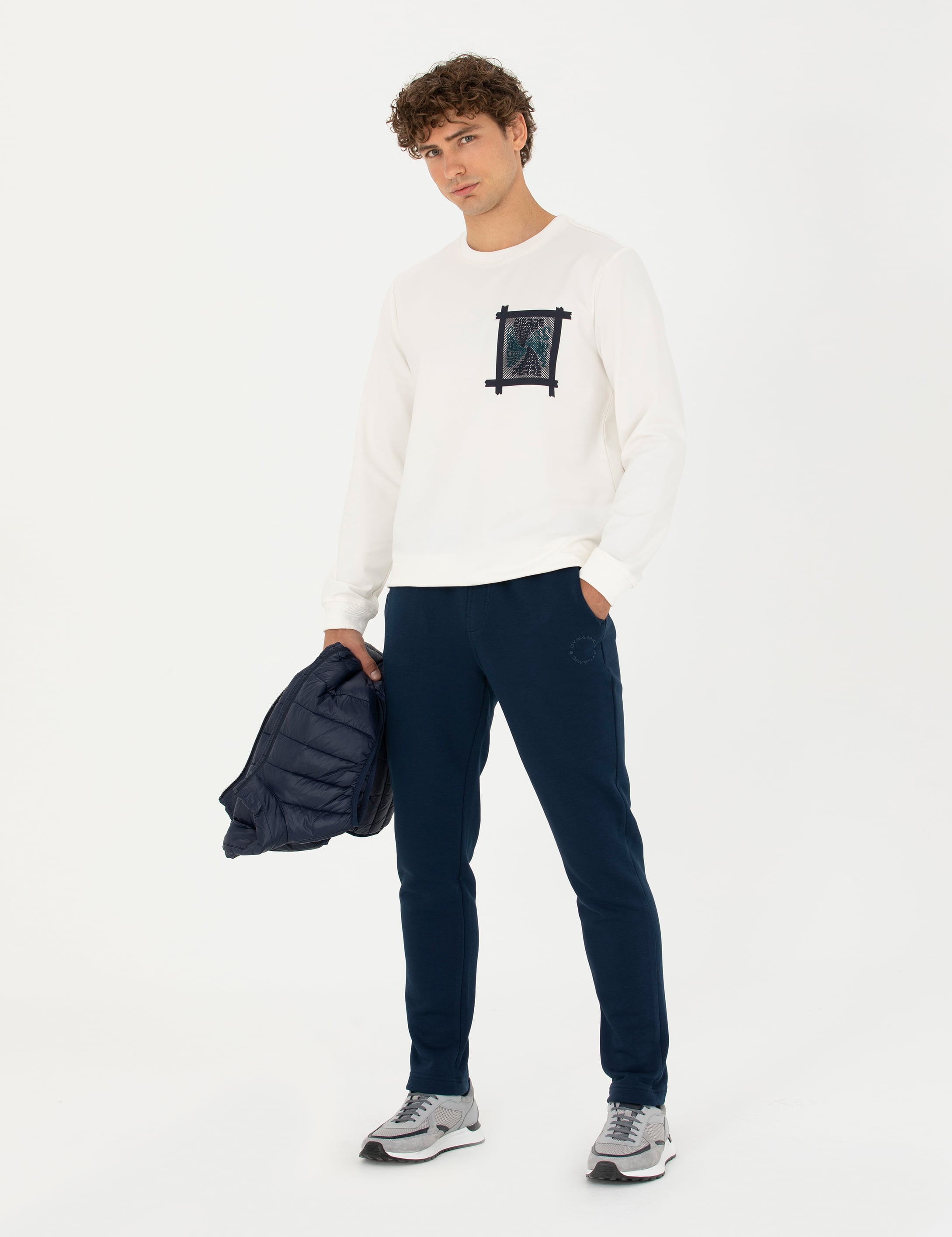 Lacivert Slim Fit Eşofman Altı - Image 3
