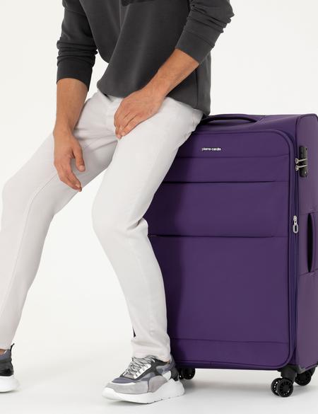 Mor Büyük Boy Kumaş Valiz - 50288817002