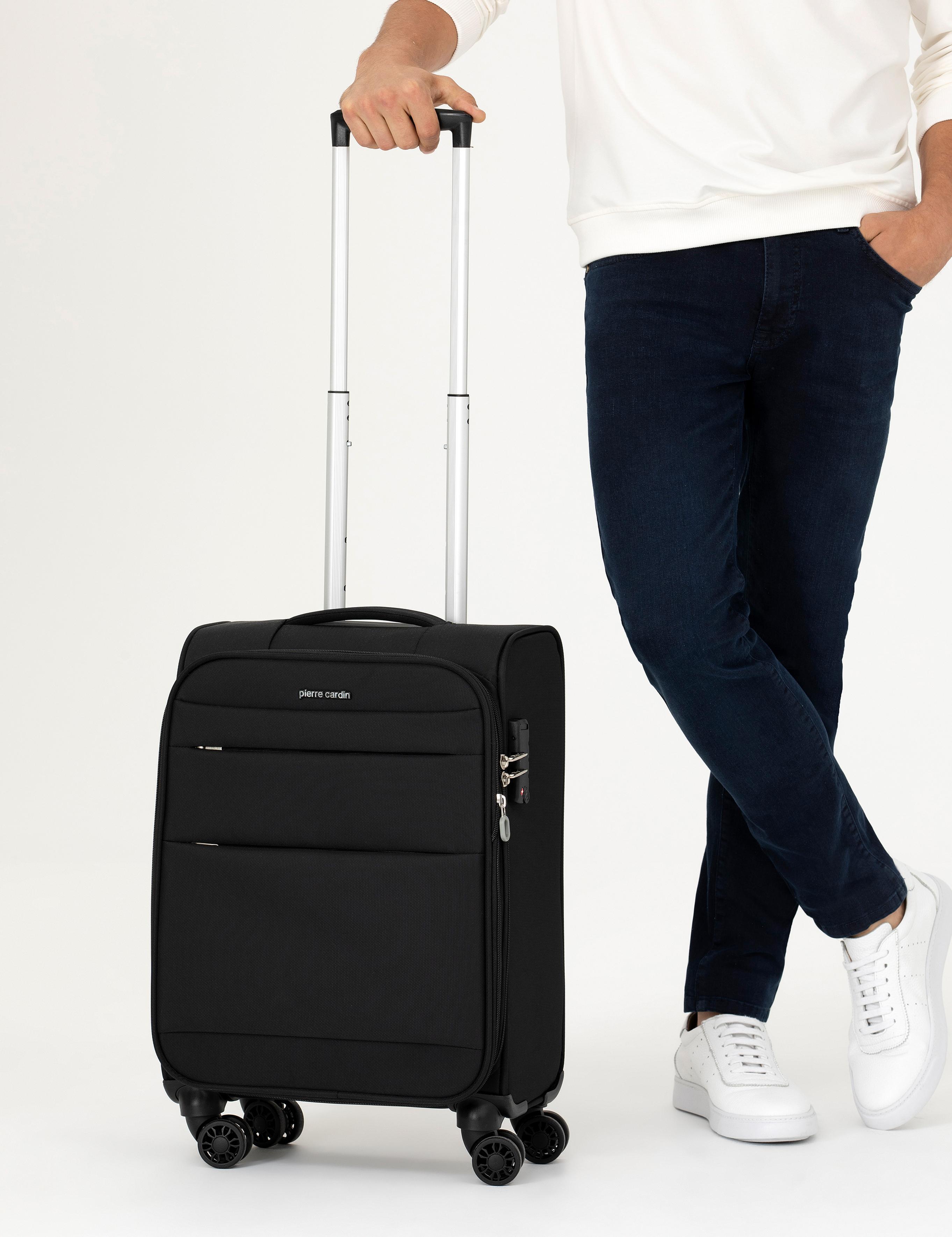 Siyah Kabin Boy Kumaş Valiz