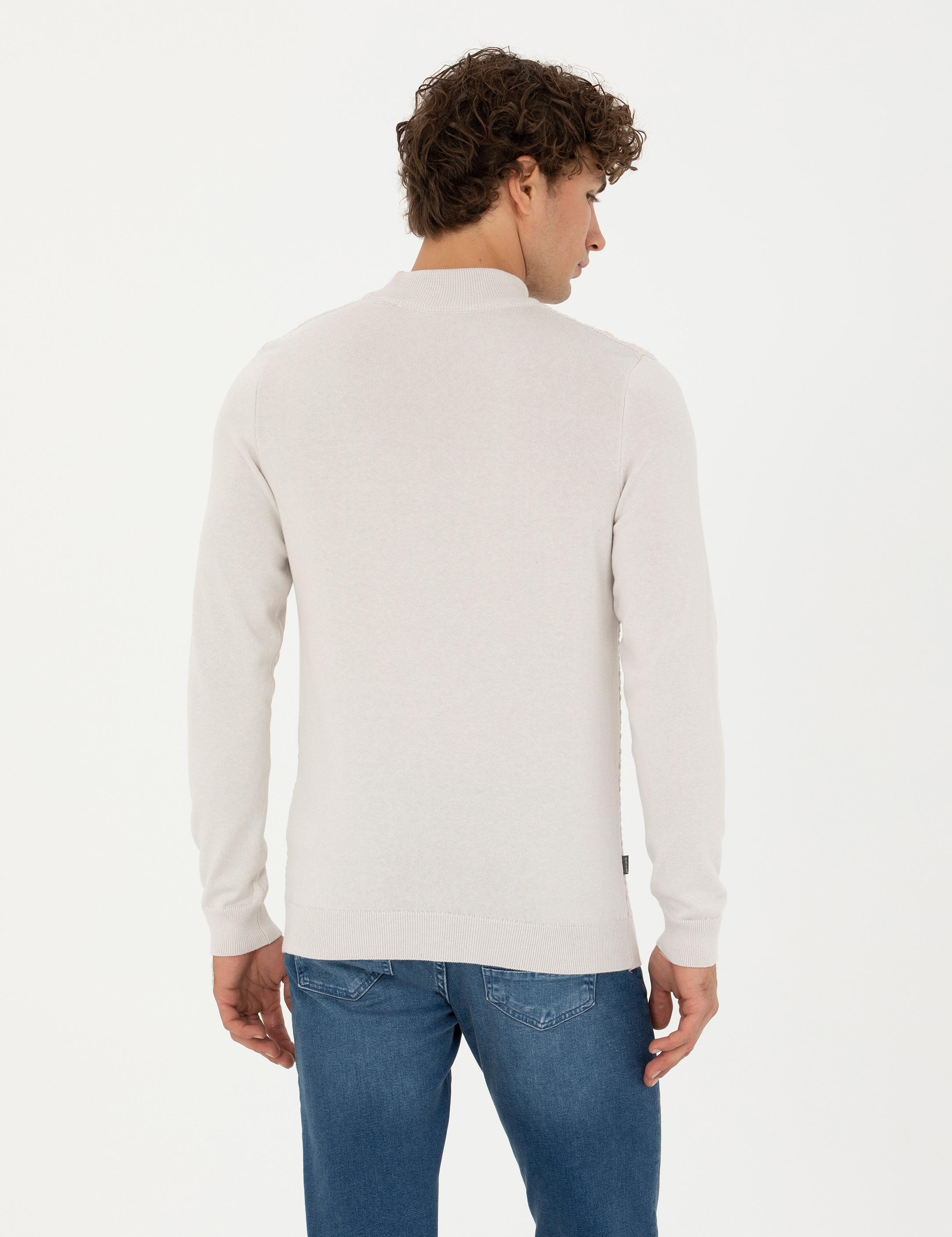 Taş Slim Fit Yarım Balıkçı Yaka Triko Kazak