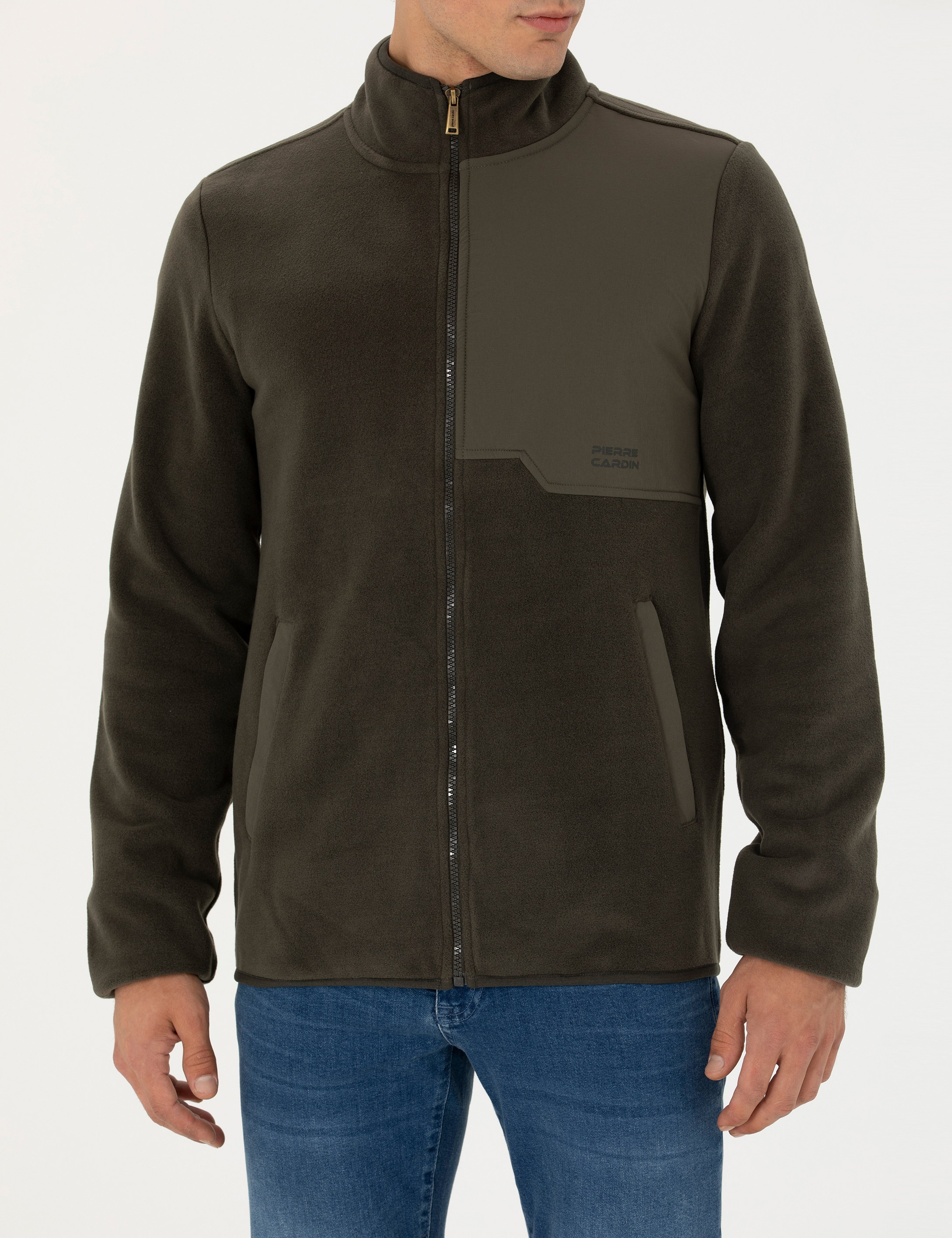 Haki Regular Fit Polar Hırka