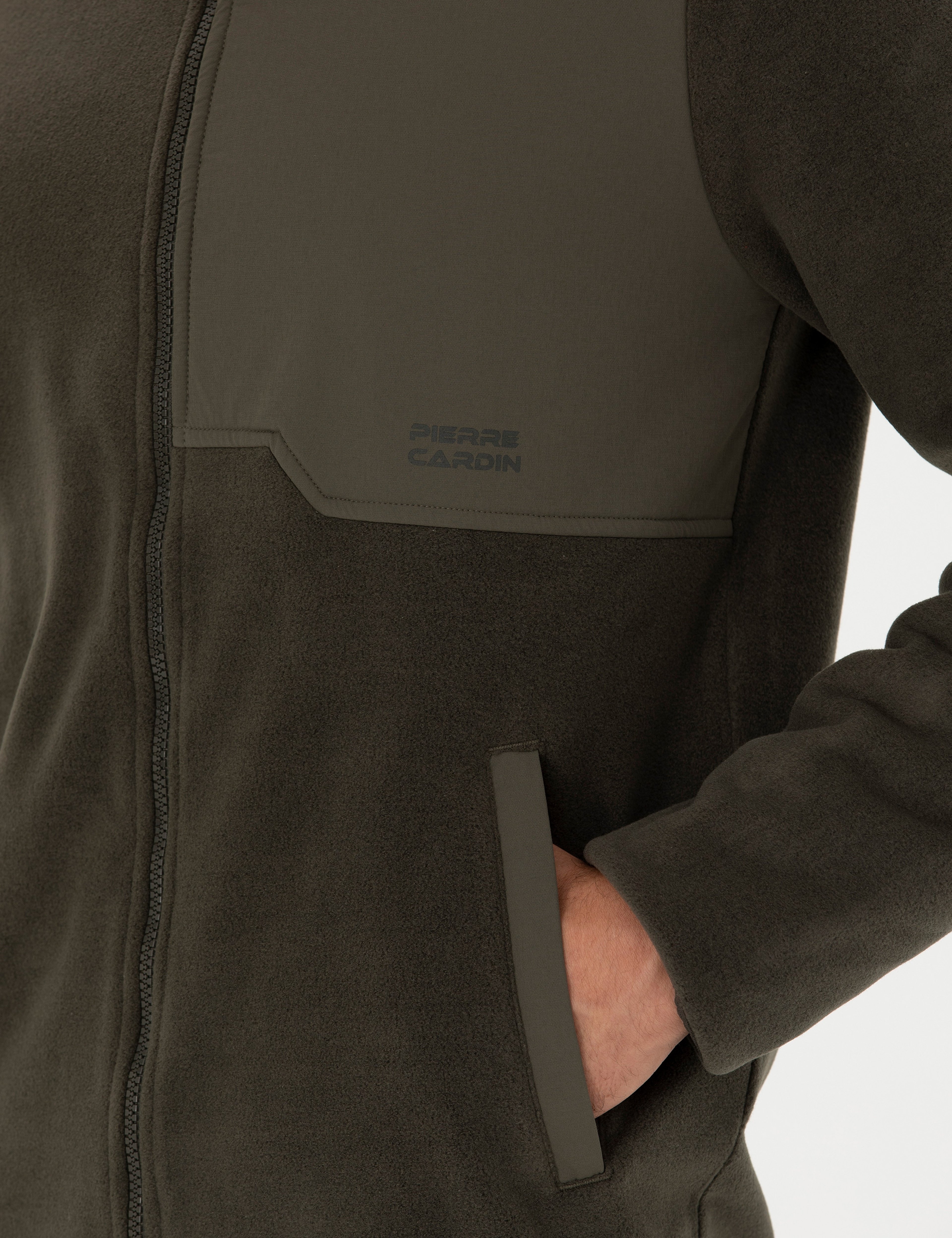 Haki Regular Fit Polar Hırka