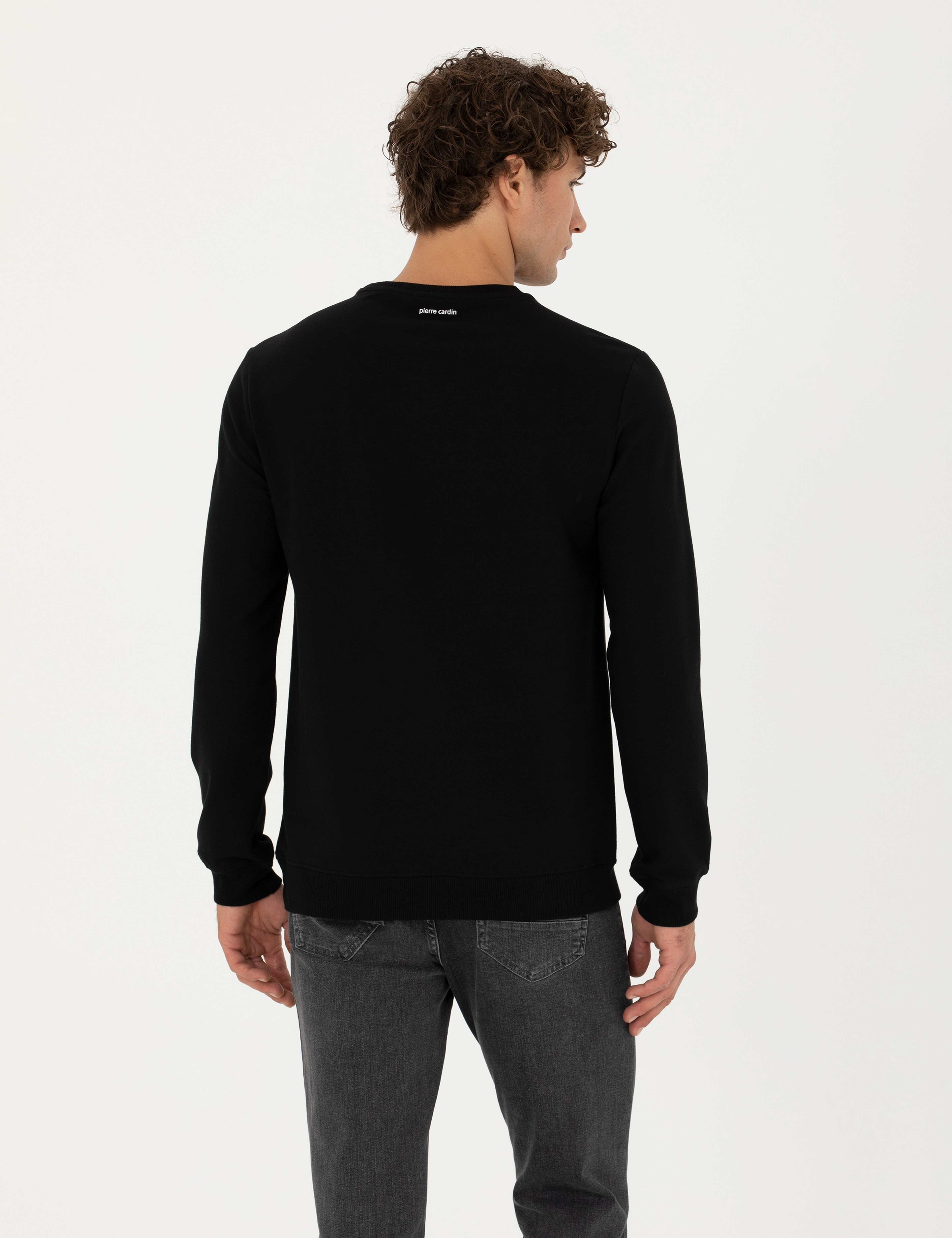 Siyah Regular Fit Sweatshirt - Image 5