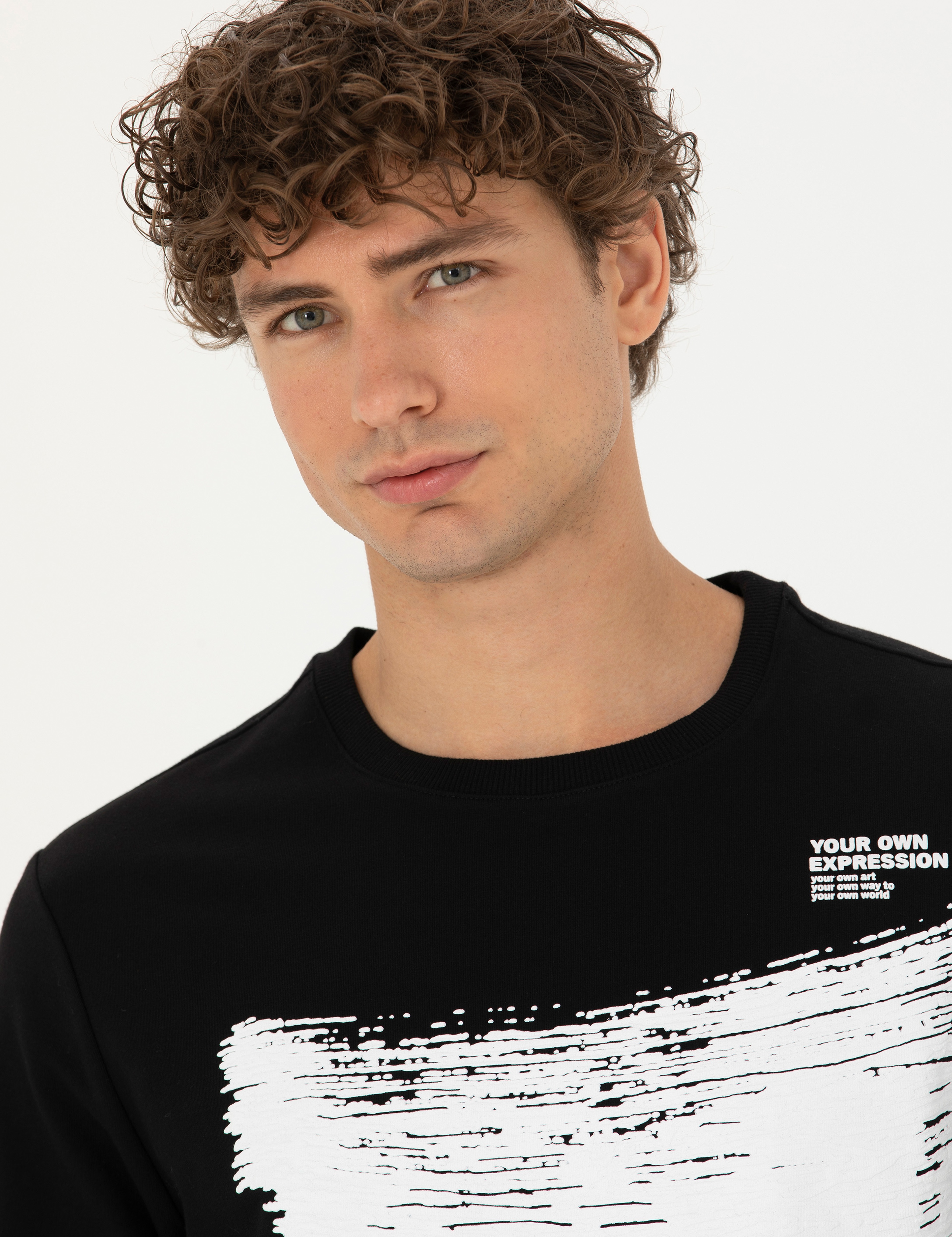 Siyah Regular Fit Sweatshirt - Image 2