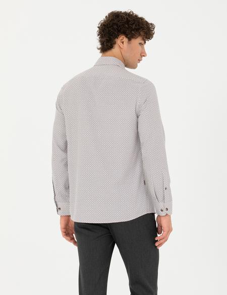 Kahverengi Slim Fit Uzun Kollu Gömlek - 50278869001