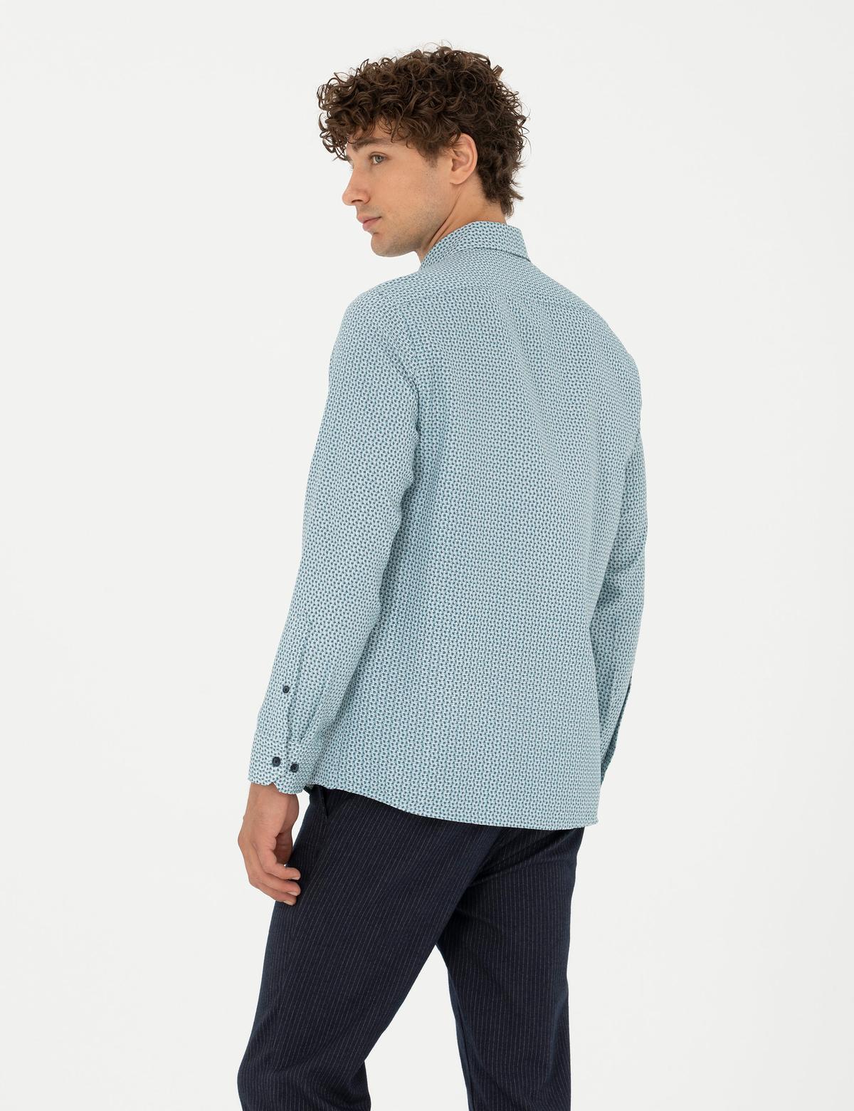 Mint Slim Fit Uzun Kollu Gömlek - 50278869010