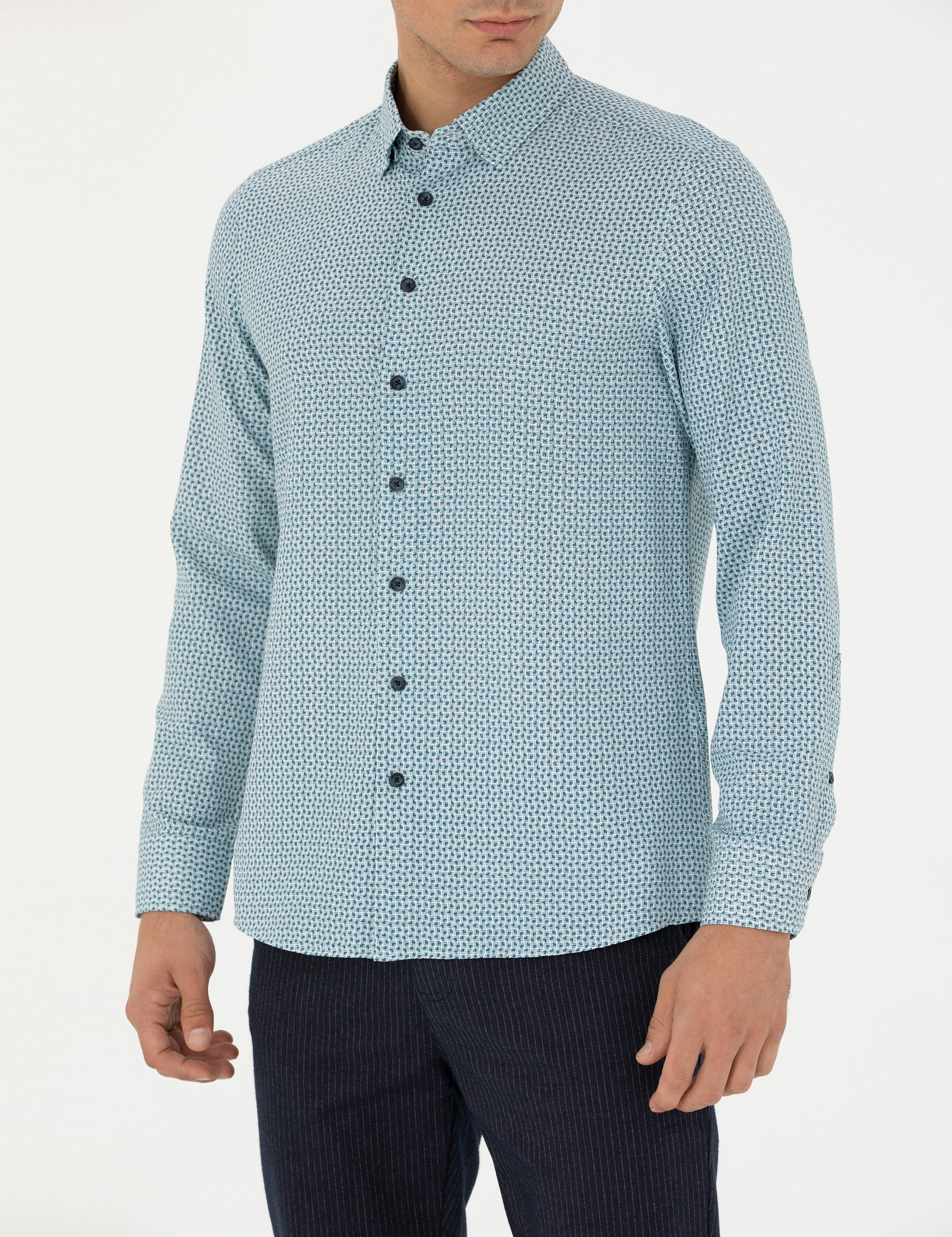 Pierre Cardin Mint Slim Fit Uzun Kollu Gömlek görsel 6