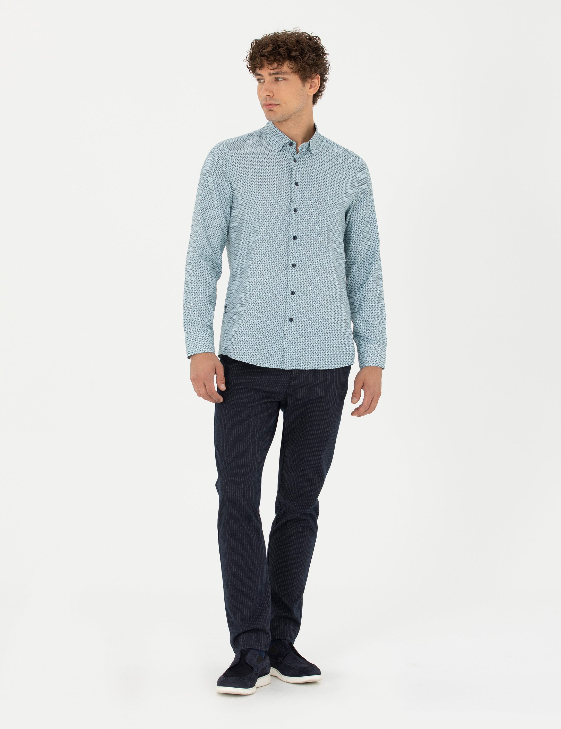 Pierre Cardin Mint Slim Fit Uzun Kollu Gömlek görsel 4
