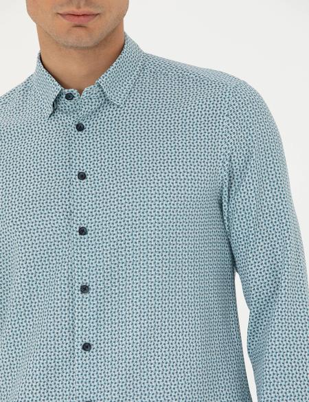 Mint Slim Fit Uzun Kollu Gömlek - 50278869010