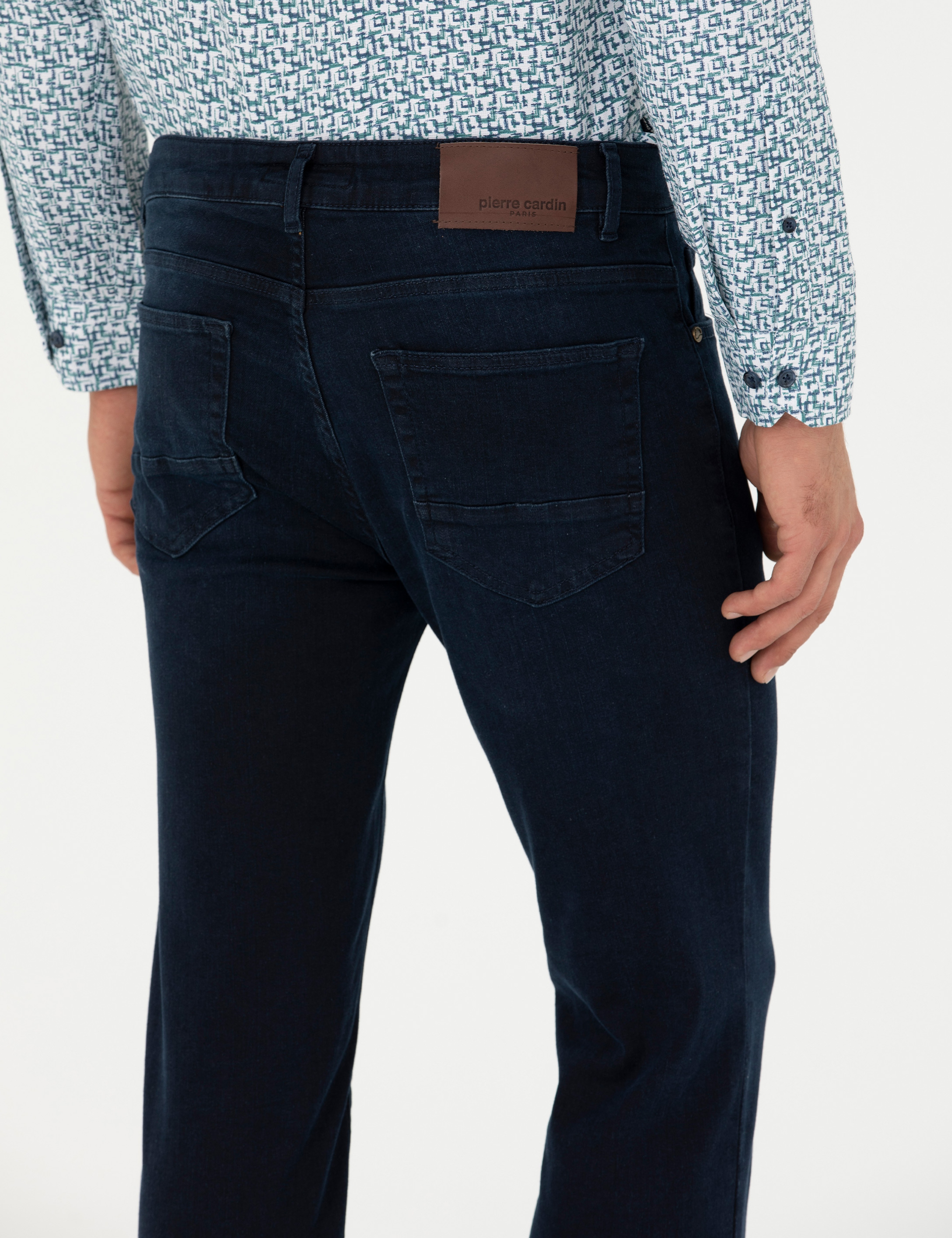 Koyu Lacivert Slim Fit Jean Pantolon