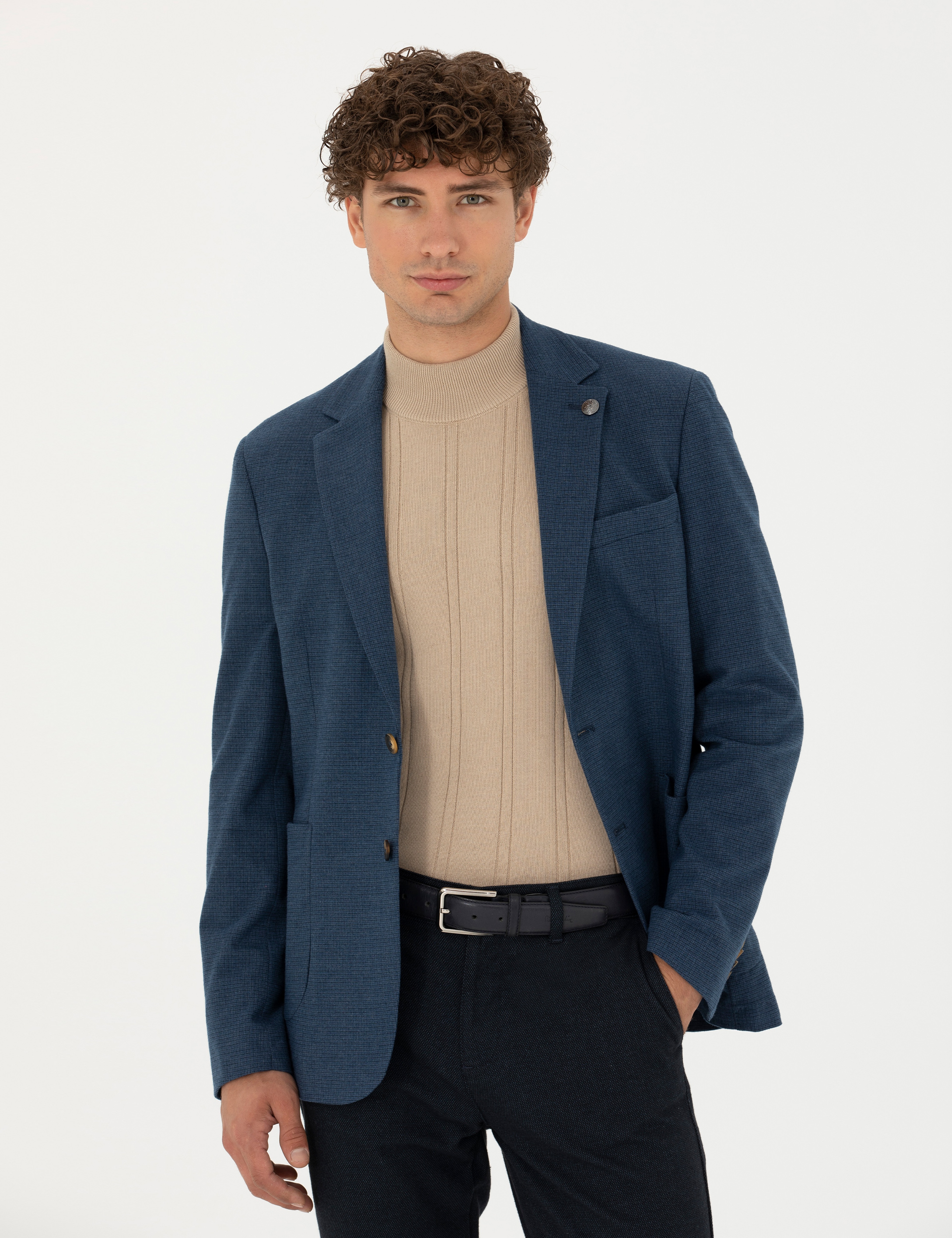 Lacivert Slim Fit Ceket