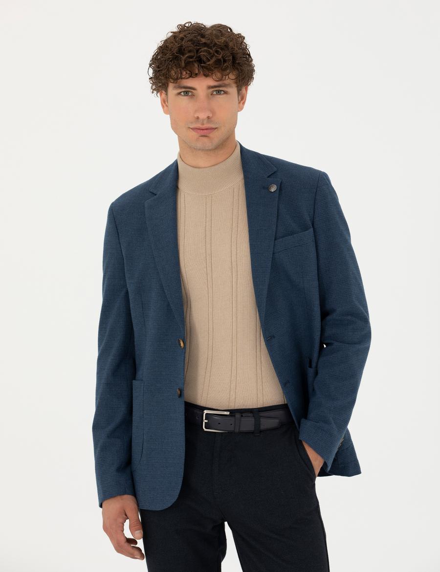 Lacivert Slim Fit Ceket