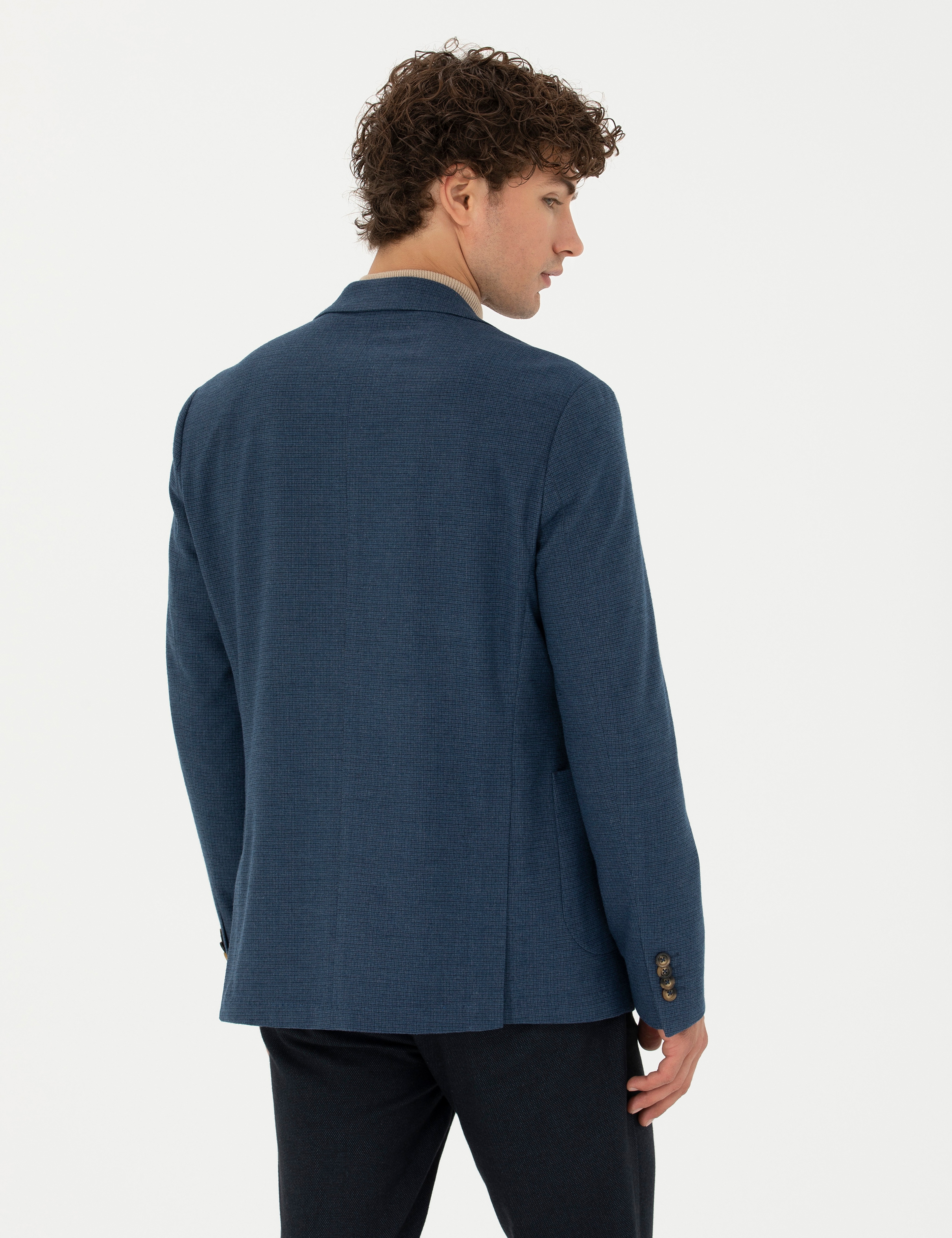 Lacivert Slim Fit Ceket
