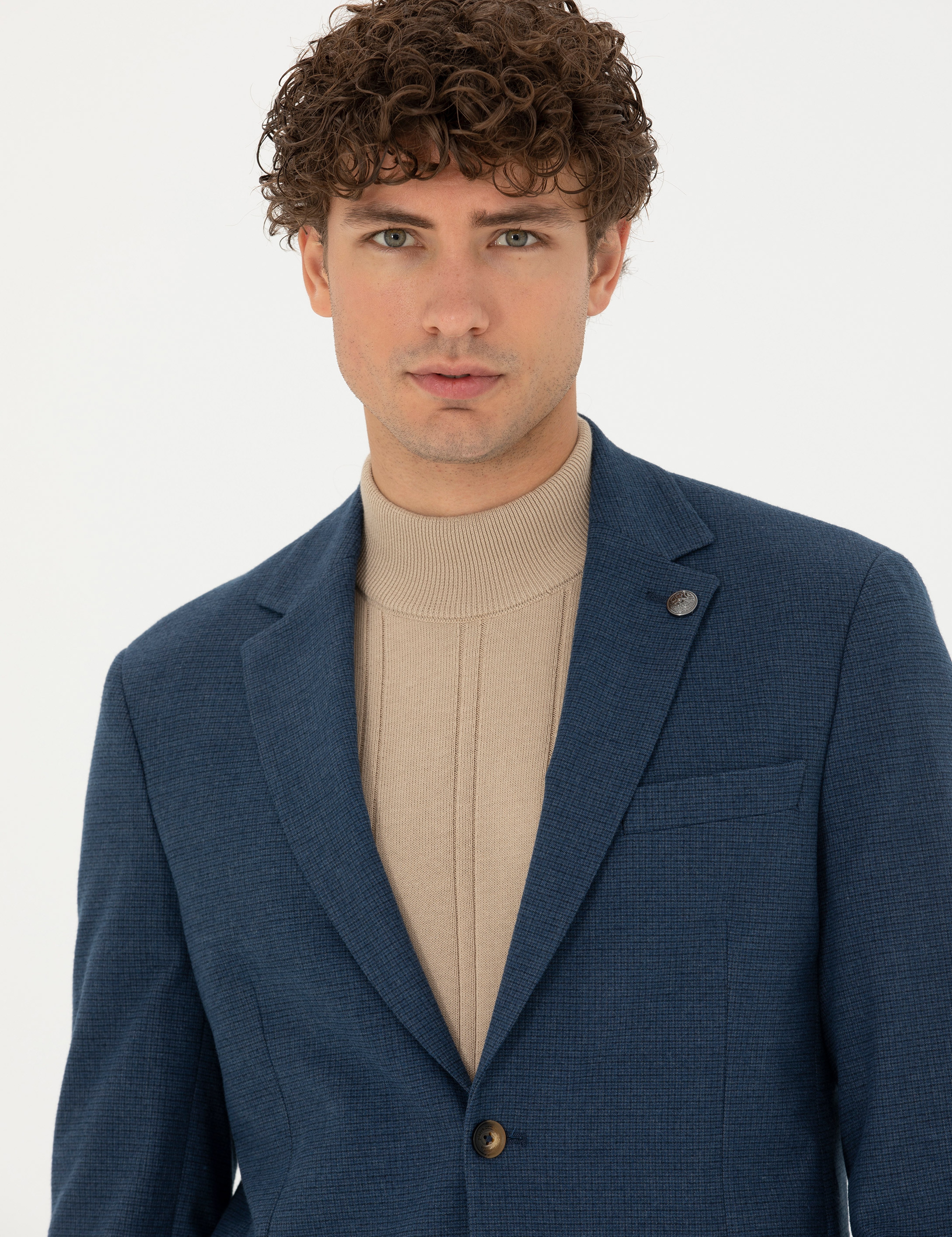 Lacivert Slim Fit Ceket - Image 2