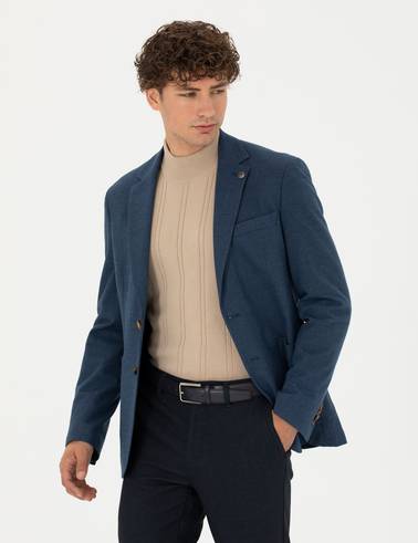 Lacivert Slim Fit Ceket