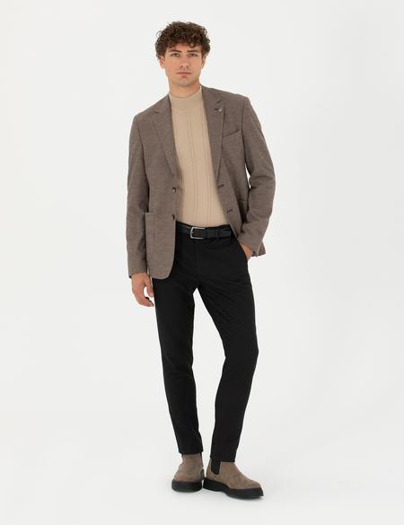 Kahverengi Slim Fit Ceket - 50276546152