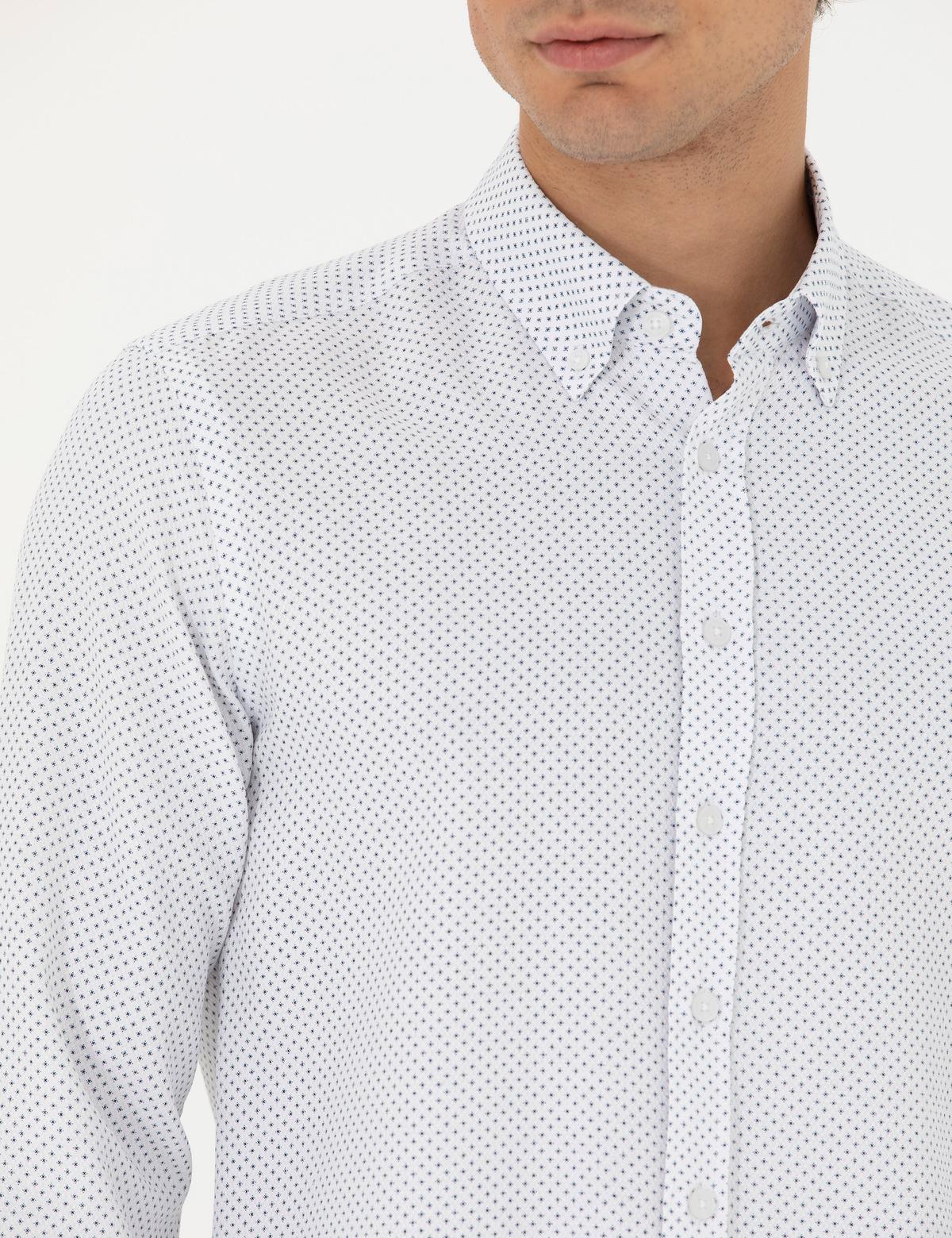 Lacivert Slim Fit Uzun Kollu Gömlek - 50277450010