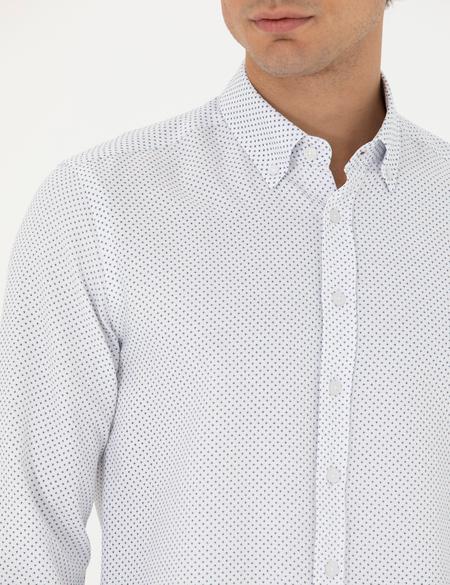 Lacivert Slim Fit Uzun Kollu Gömlek - 50277450010