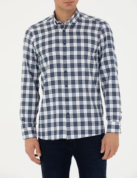 Lacivert Regular Fit Uzun Kollu Gömlek - 50277746001