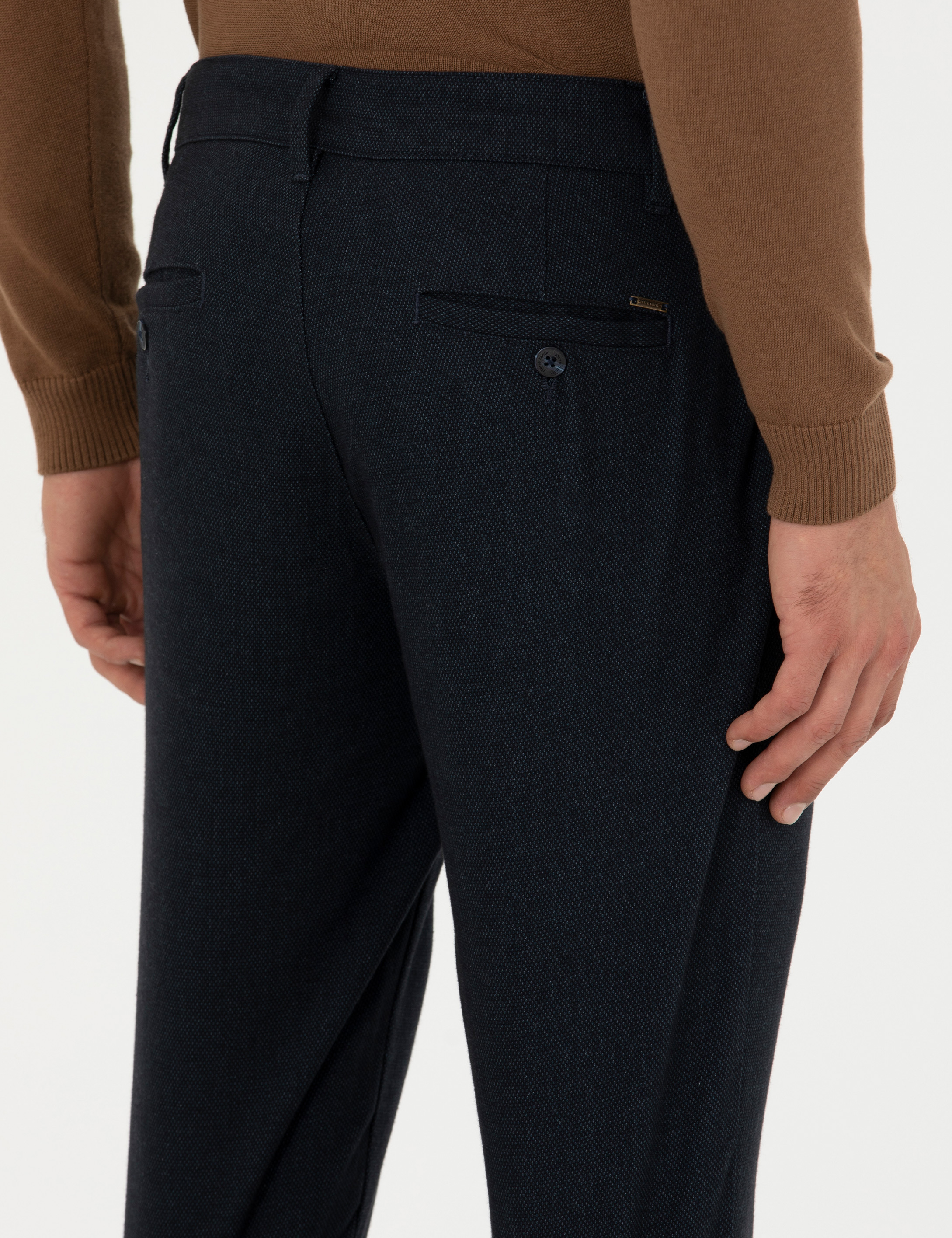 Lacivert Slim Fit Kanvas Pantolon - Image 7