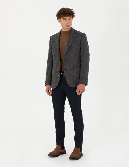 Lacivert Slim Fit Kanvas Pantolon - 50276719029