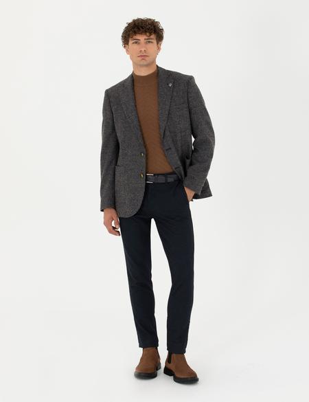 Lacivert Slim Fit Kanvas Pantolon - 50276719029