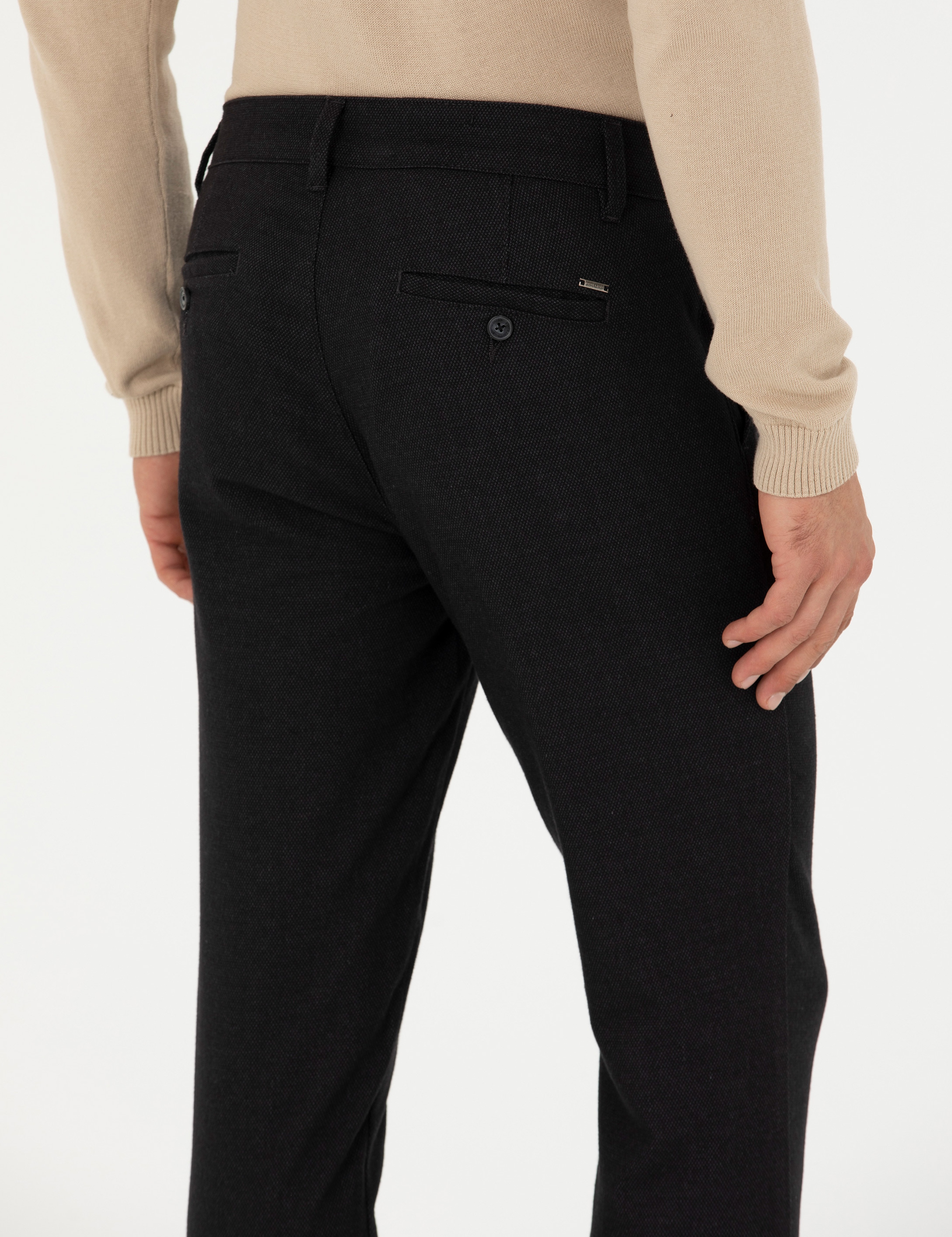 Antrasit Slim Fit Kanvas Pantolon - Image 7