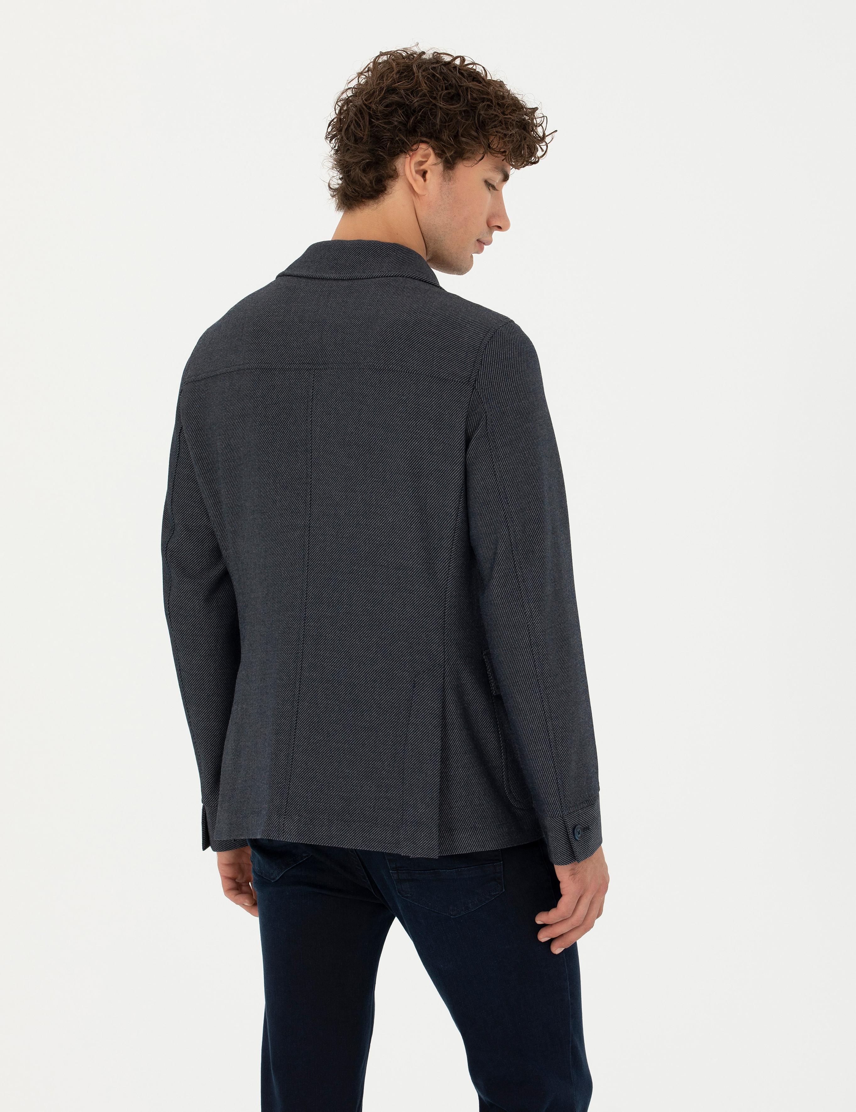 Lacivert Kargo Cep Ceket