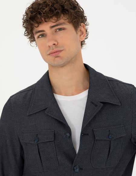 Lacivert Kargo Cep Ceket - 50275535014