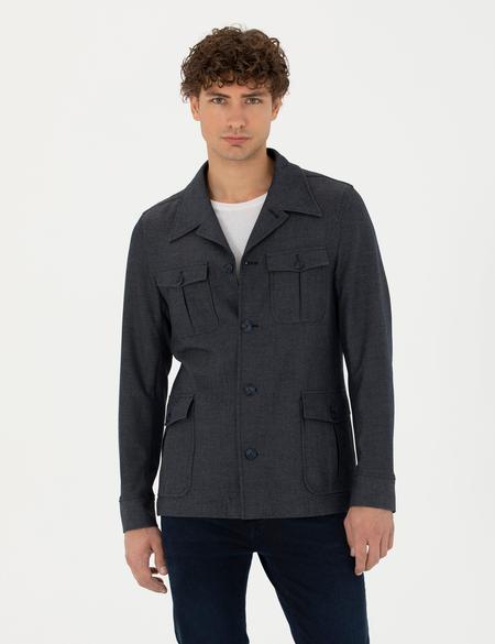 Lacivert Kargo Cep Ceket - 50275535014