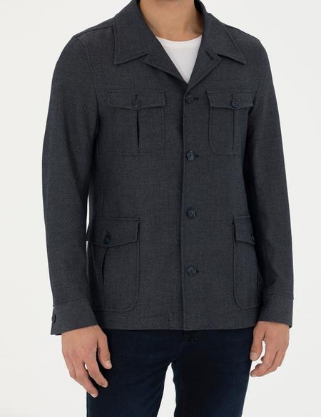 Lacivert Kargo Cep Ceket - 50275535014