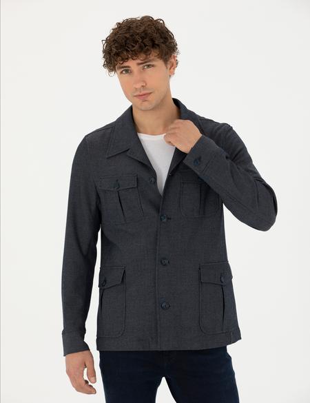 Lacivert Kargo Cep Ceket - 50275535014