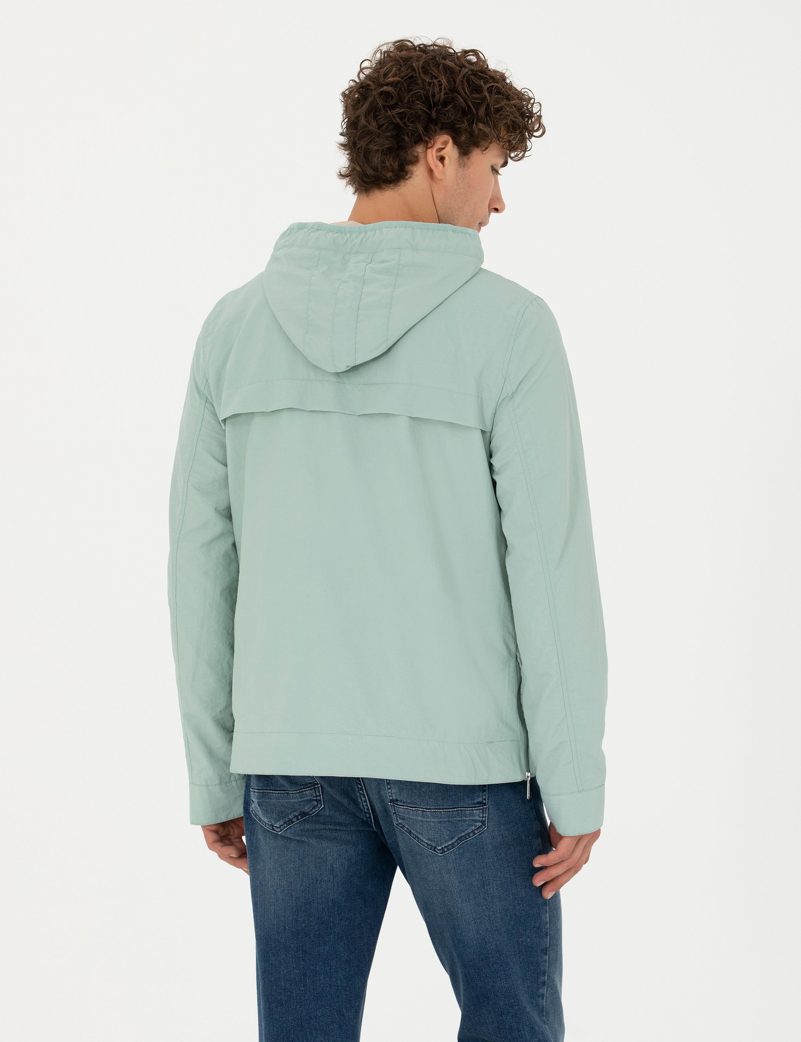 Su Yeşili Slim Fit Mont