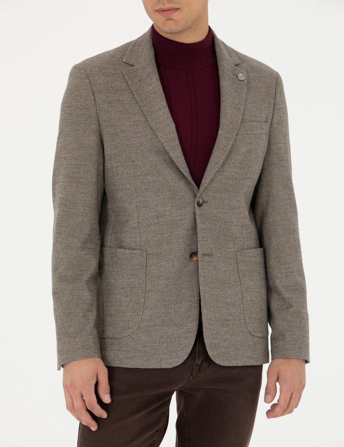 Bej Slim Fit Ceket - 50276546080