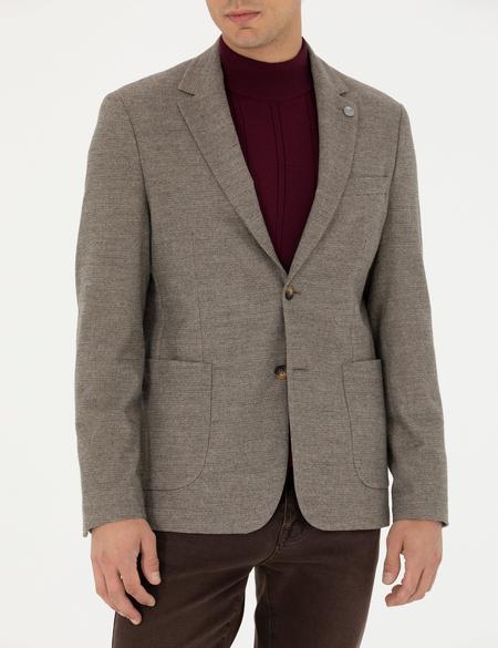 Bej Slim Fit Ceket - 50276546080