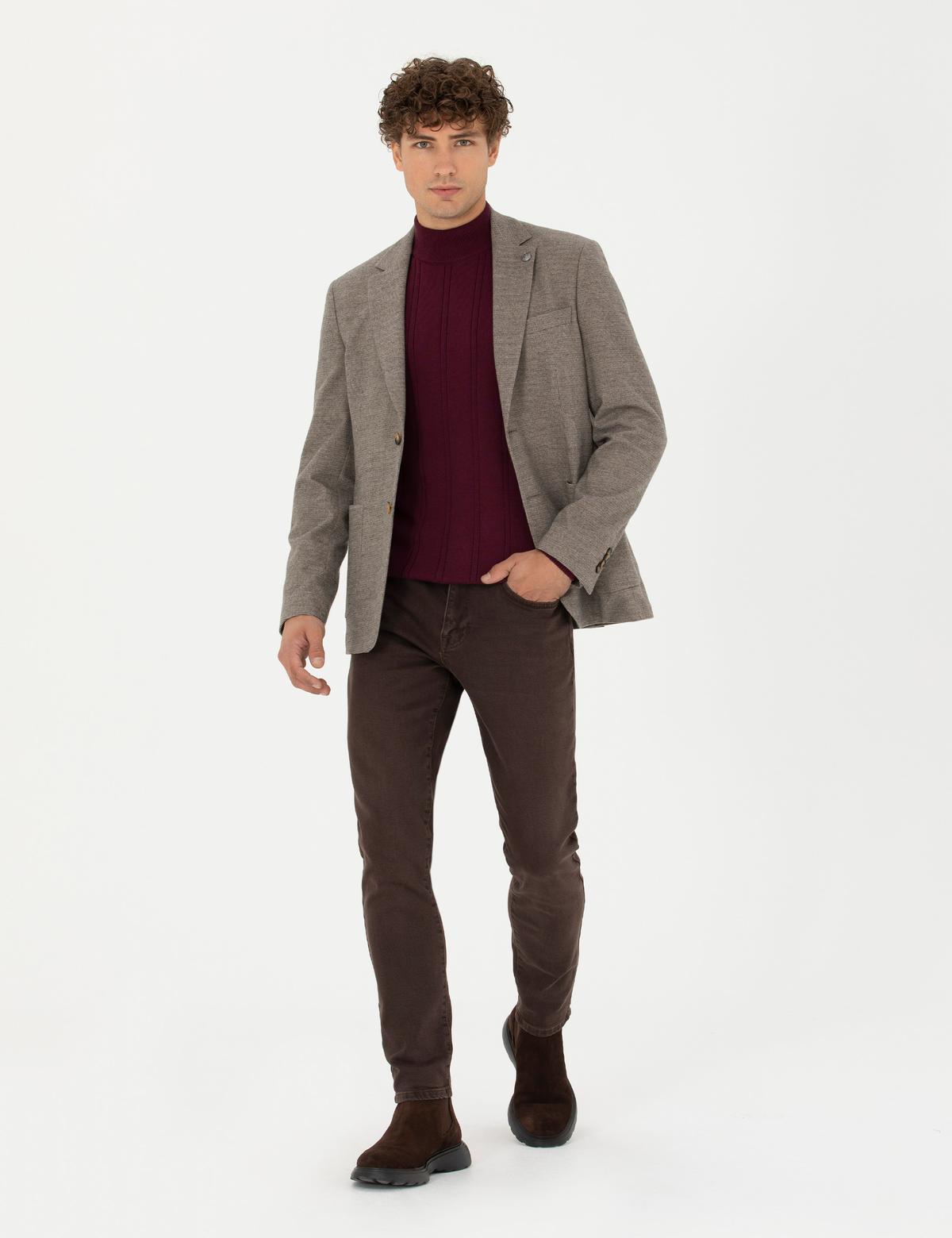 Bej Slim Fit Ceket - 50276546080