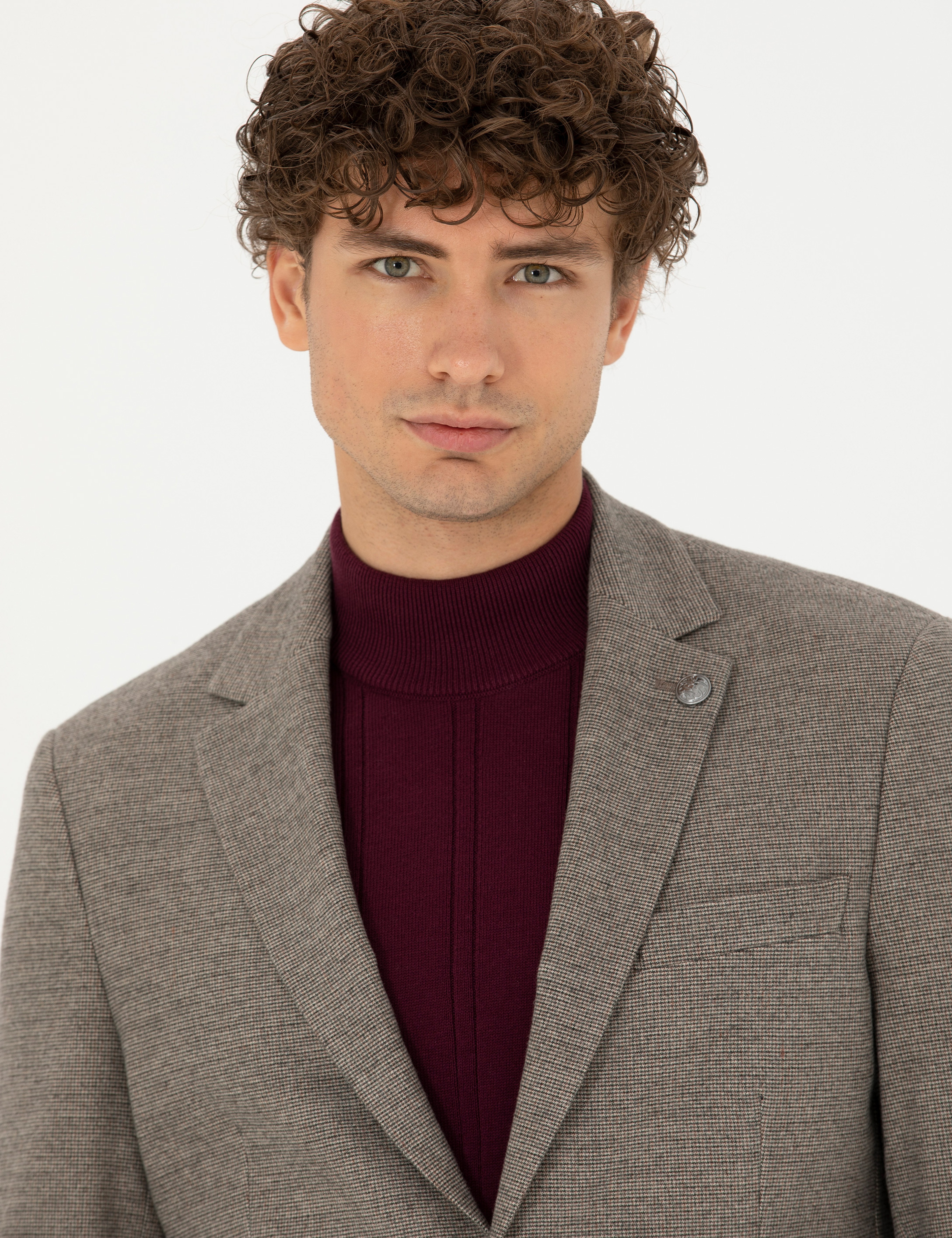 Bej Slim Fit Ceket - Image 2