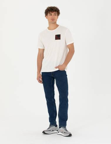Ekru Slim Fit Tişört