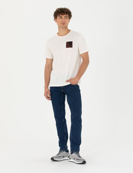 Ekru Slim Fit Tişört - 50272507013