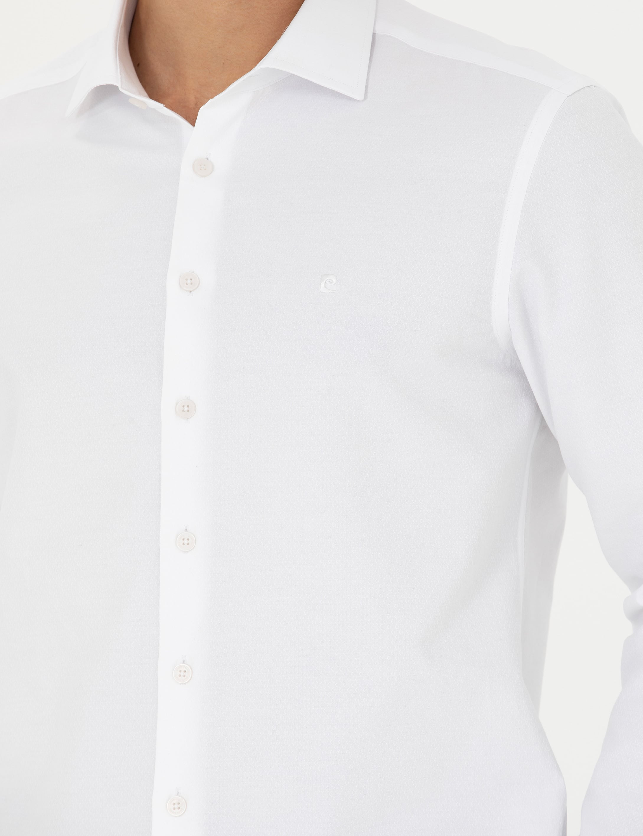 Pierre Cardin Beyaz Slim Fit Uzun Kollu Gömlek görsel 7