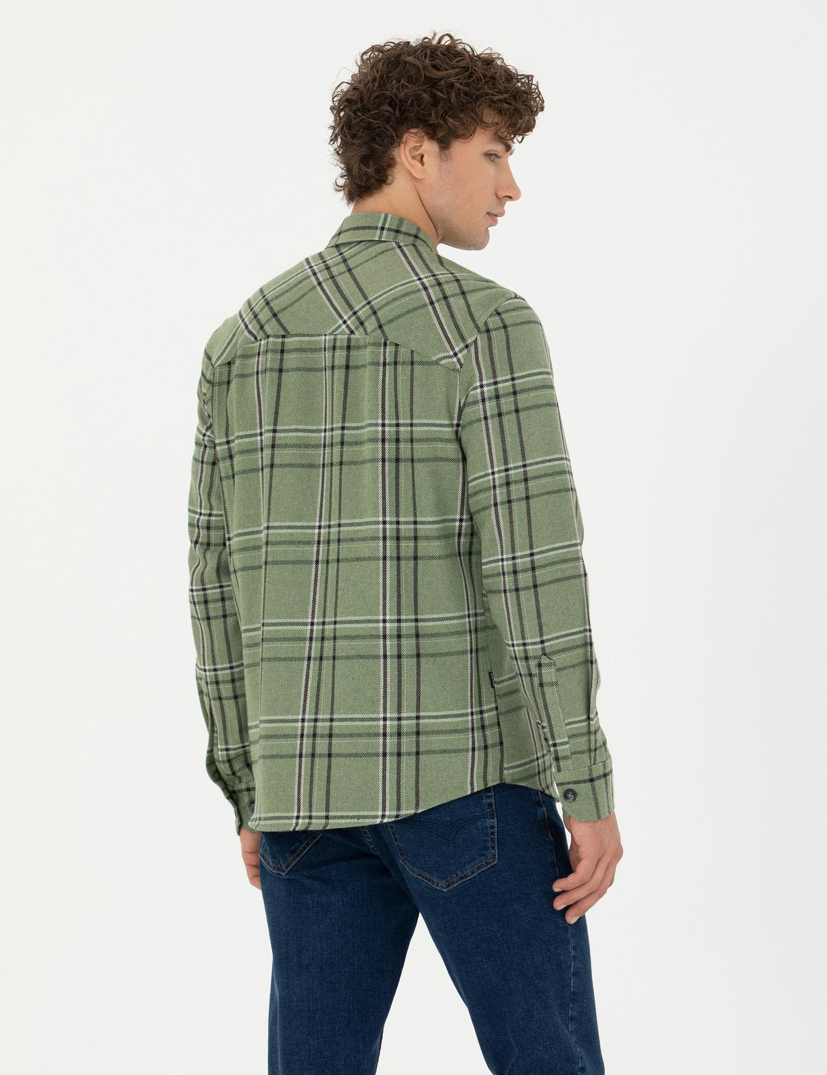 Haki Oversize Uzun Kollu Gömlek - 50276542023